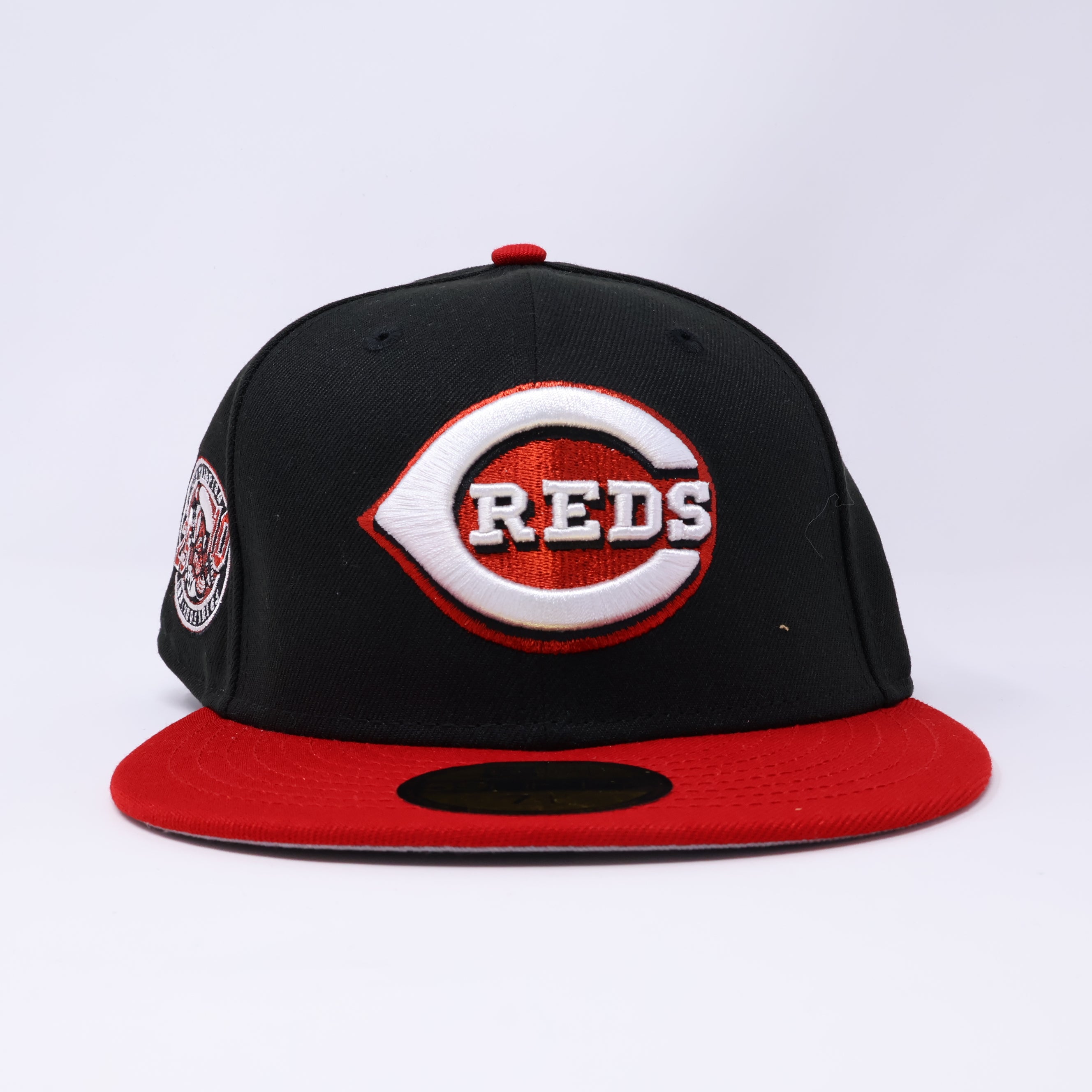 NWT 1/4 Black Cincinnati Reds World Champions 59fifty New Era Fitted Hat Cap