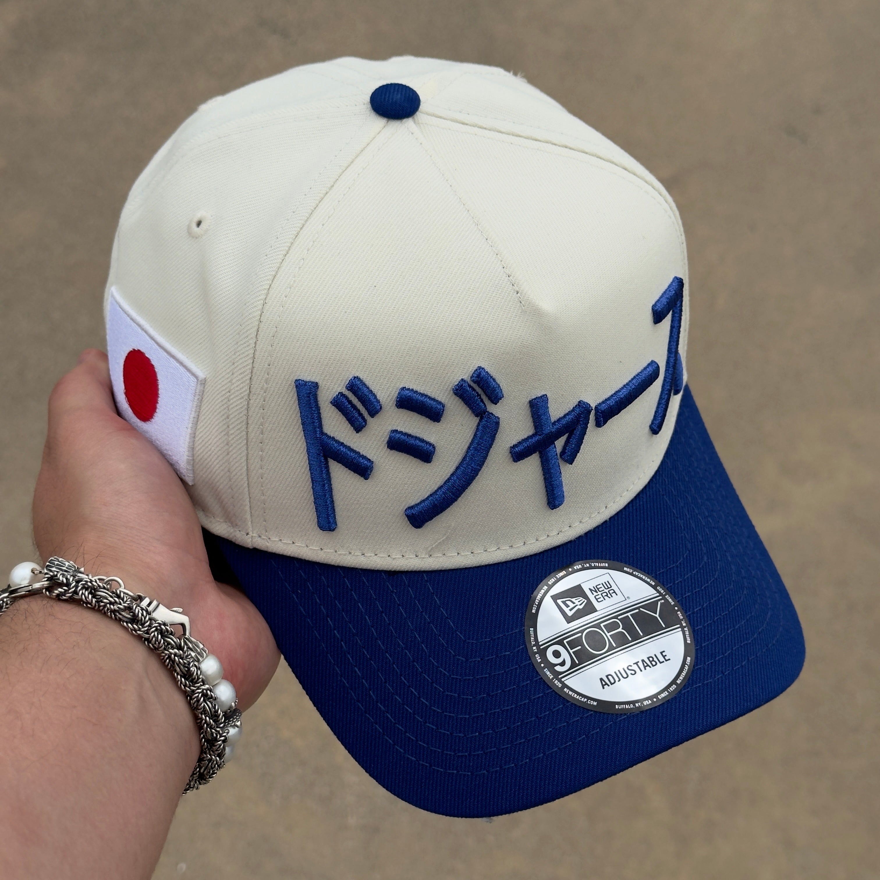NEW Blue Los Angeles Dodgers Japanese Text New Era 9Forty Adjustable One Size A-Frame