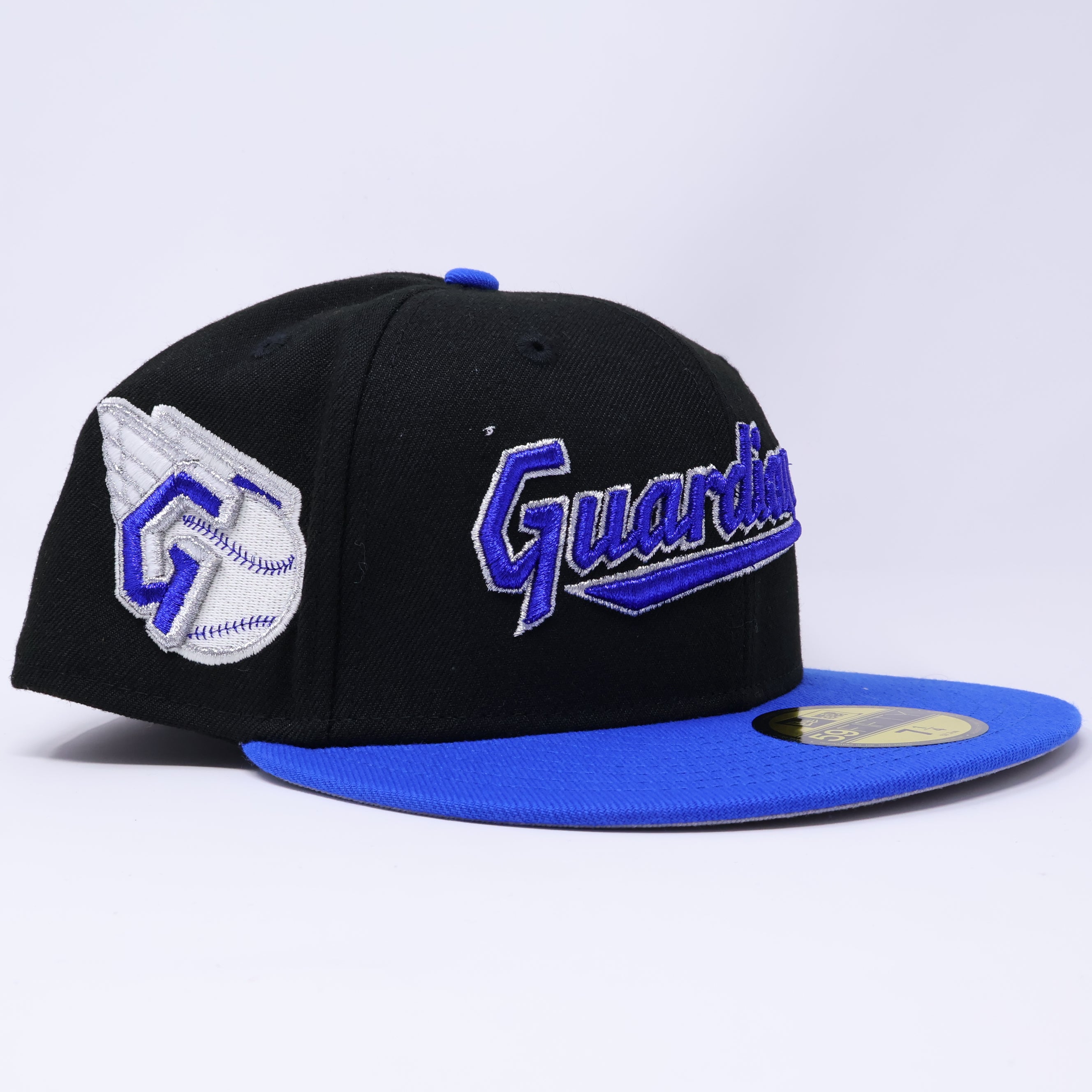 NWT 1/4 Black Cleveland Guardians G Logo 59fifty New Era Fitted Hat Cap