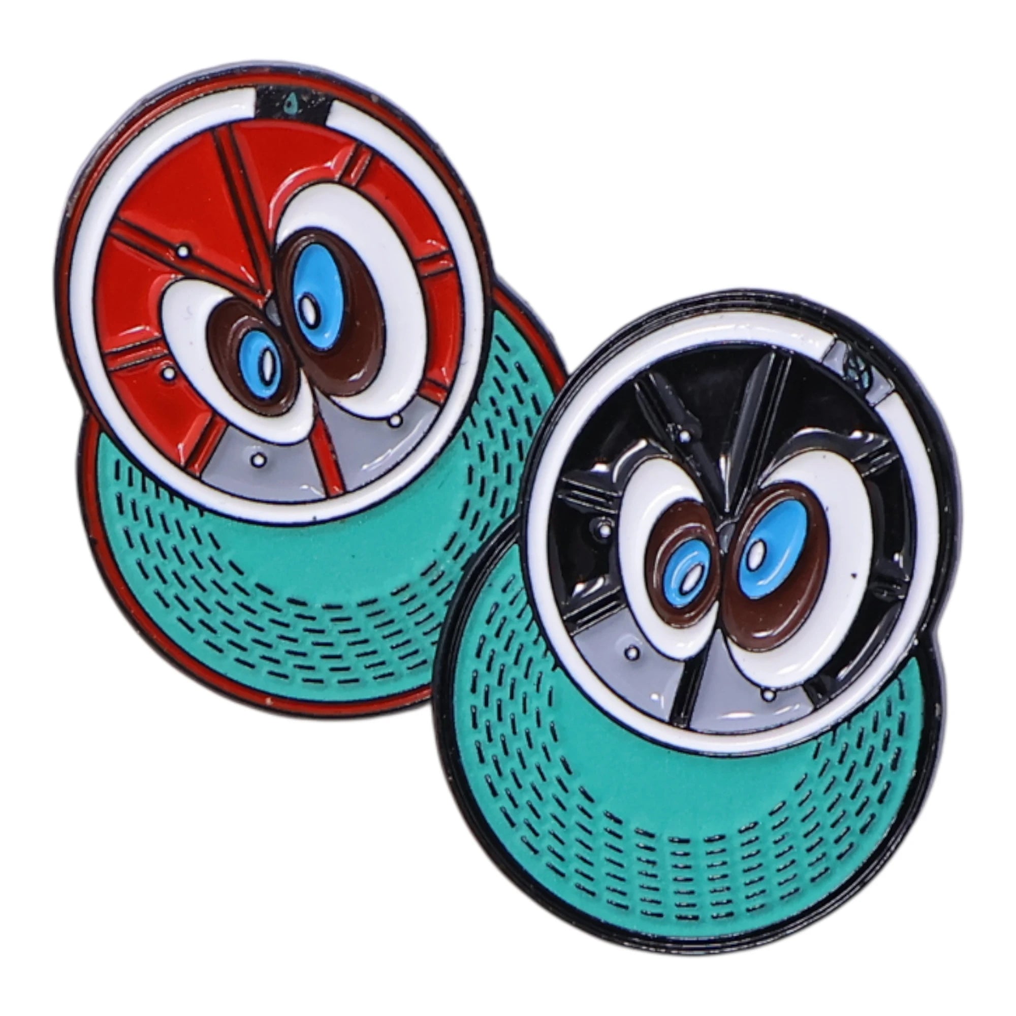 Various Turquoise Undervisor Eye Caps Graphic Pin