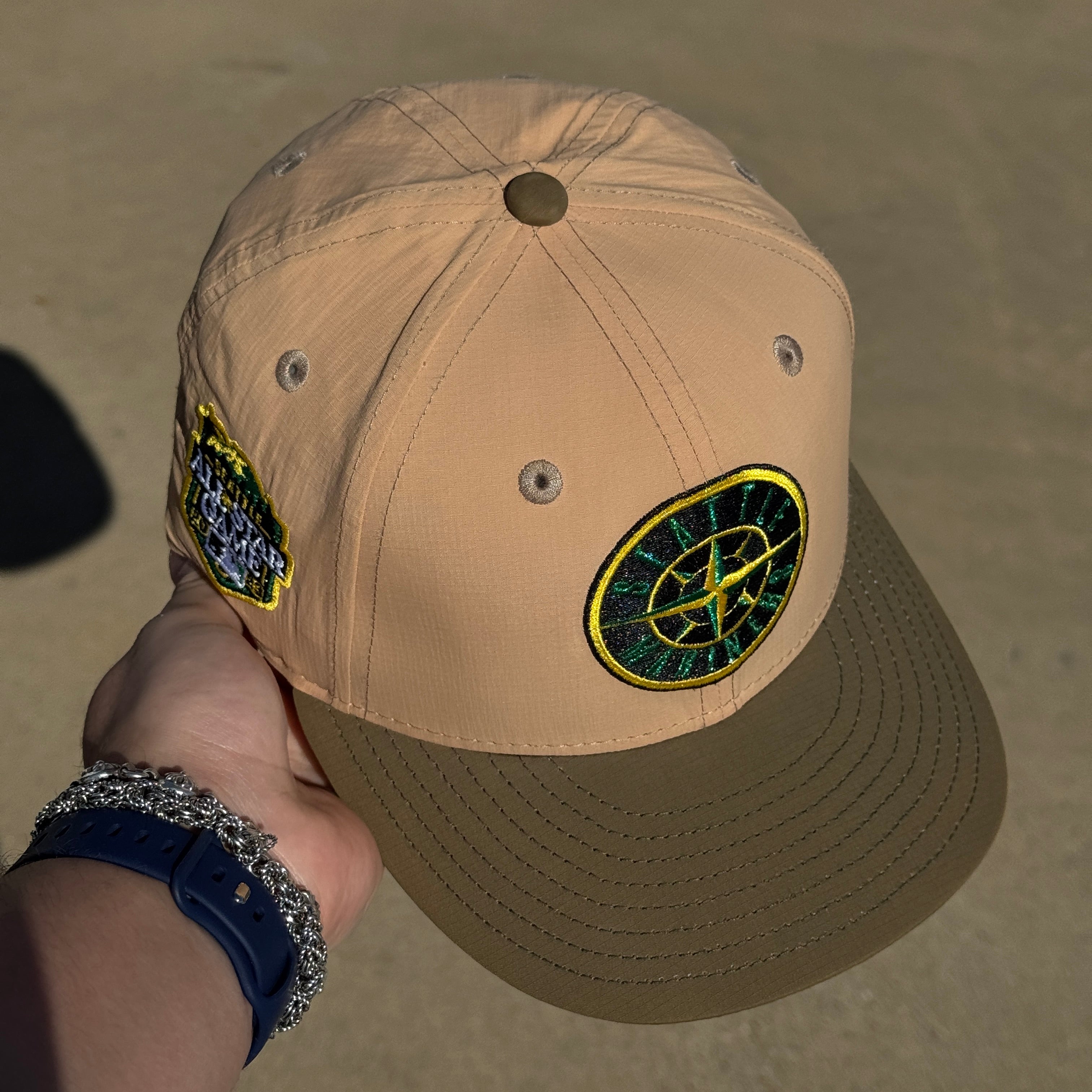 USED 1/8 Khaki Seattle Mariners 2023 All Star Game 59fifty New Era Fitted Hat Cap