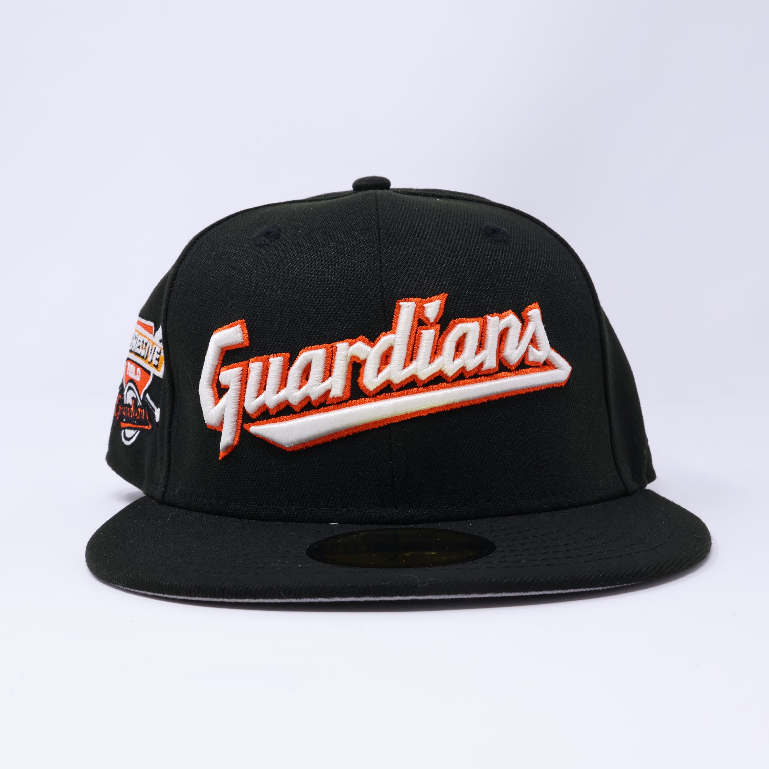 NWT 1/4 Black Cleveland Guardians Progessive Field 59fifty New Era Fitted Hat Cap