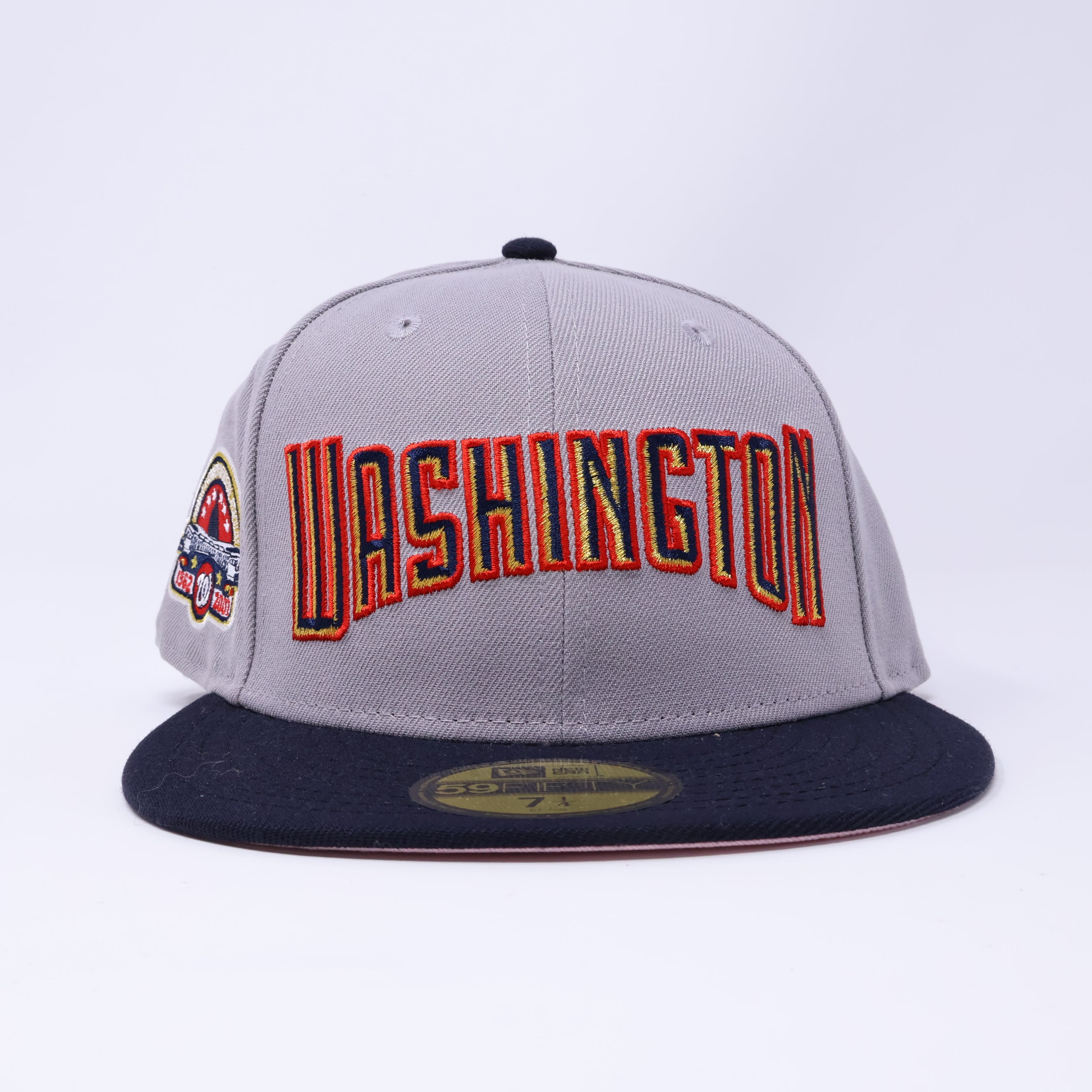 NWT 1/4 Gray Washington Nationals Kennedy Memorial 59fifty New Era Fitted Hat Cap