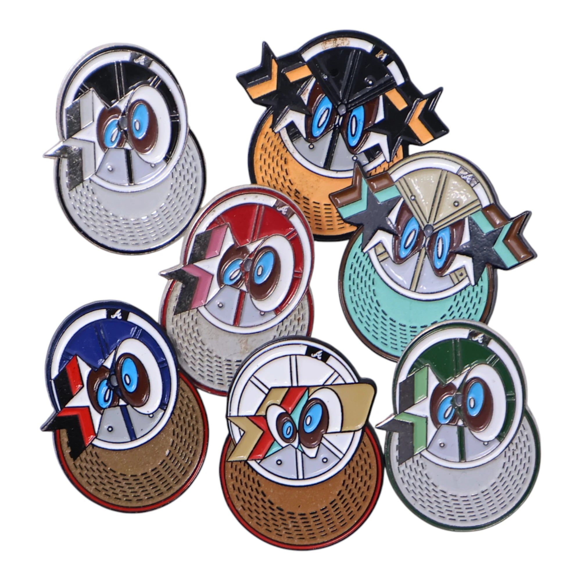 Various Undervisor Star Eye Caps Graphic Pin