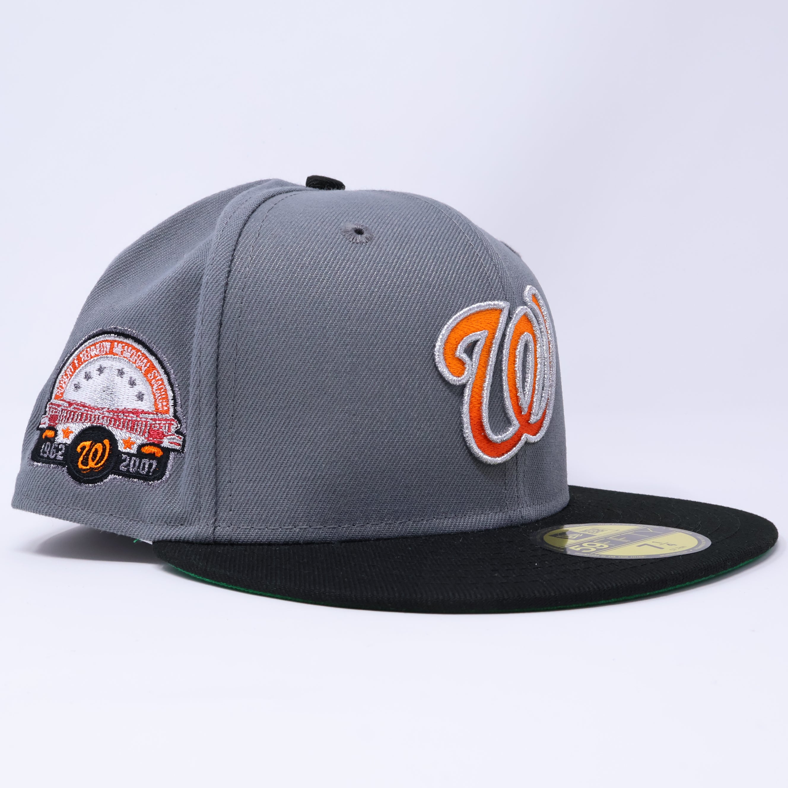 NWT 1/4 Gray Washington Nationals Kennedy Memorial 59fifty New Era Fitted Hat Cap