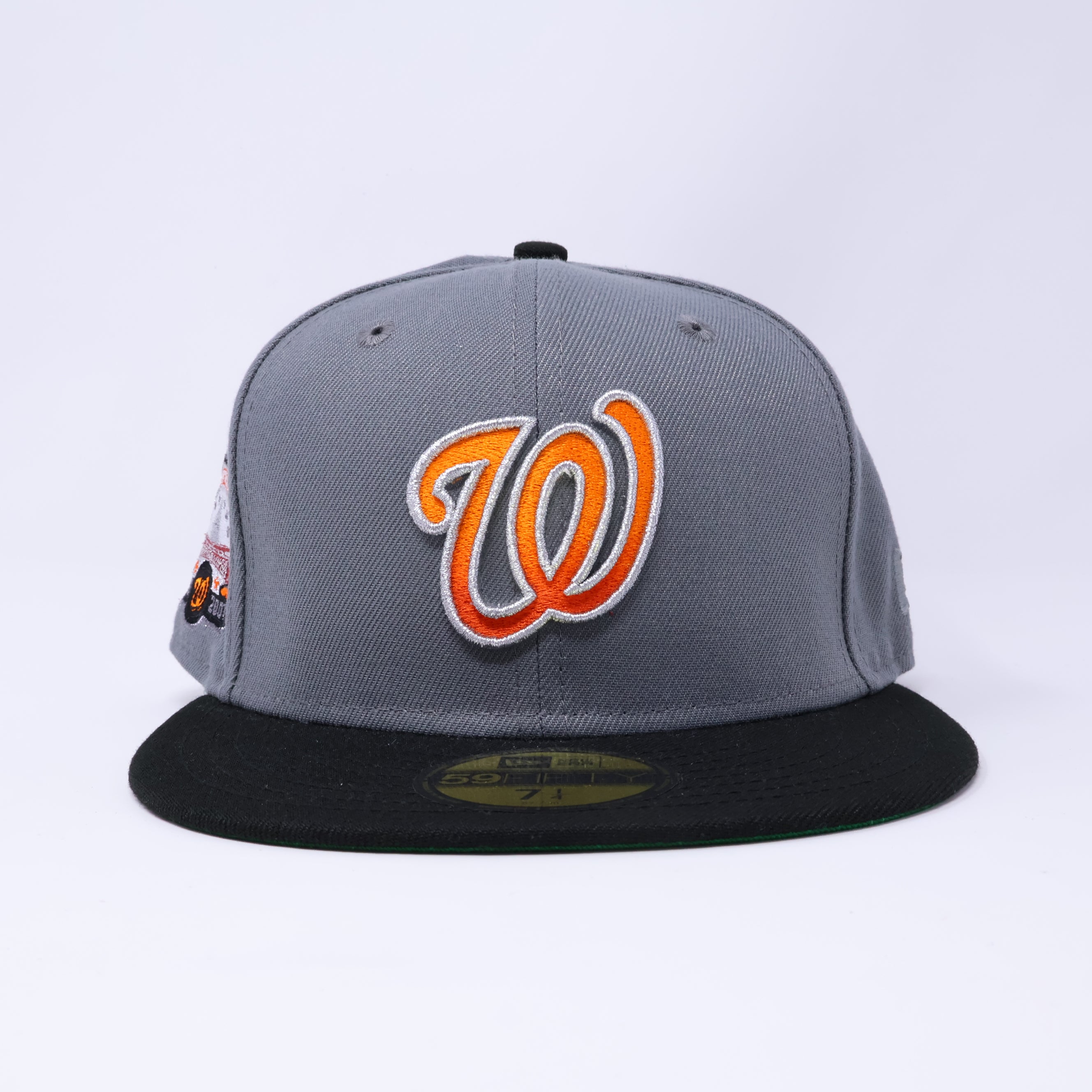 NWT 1/4 Gray Washington Nationals Kennedy Memorial 59fifty New Era Fitted Hat Cap