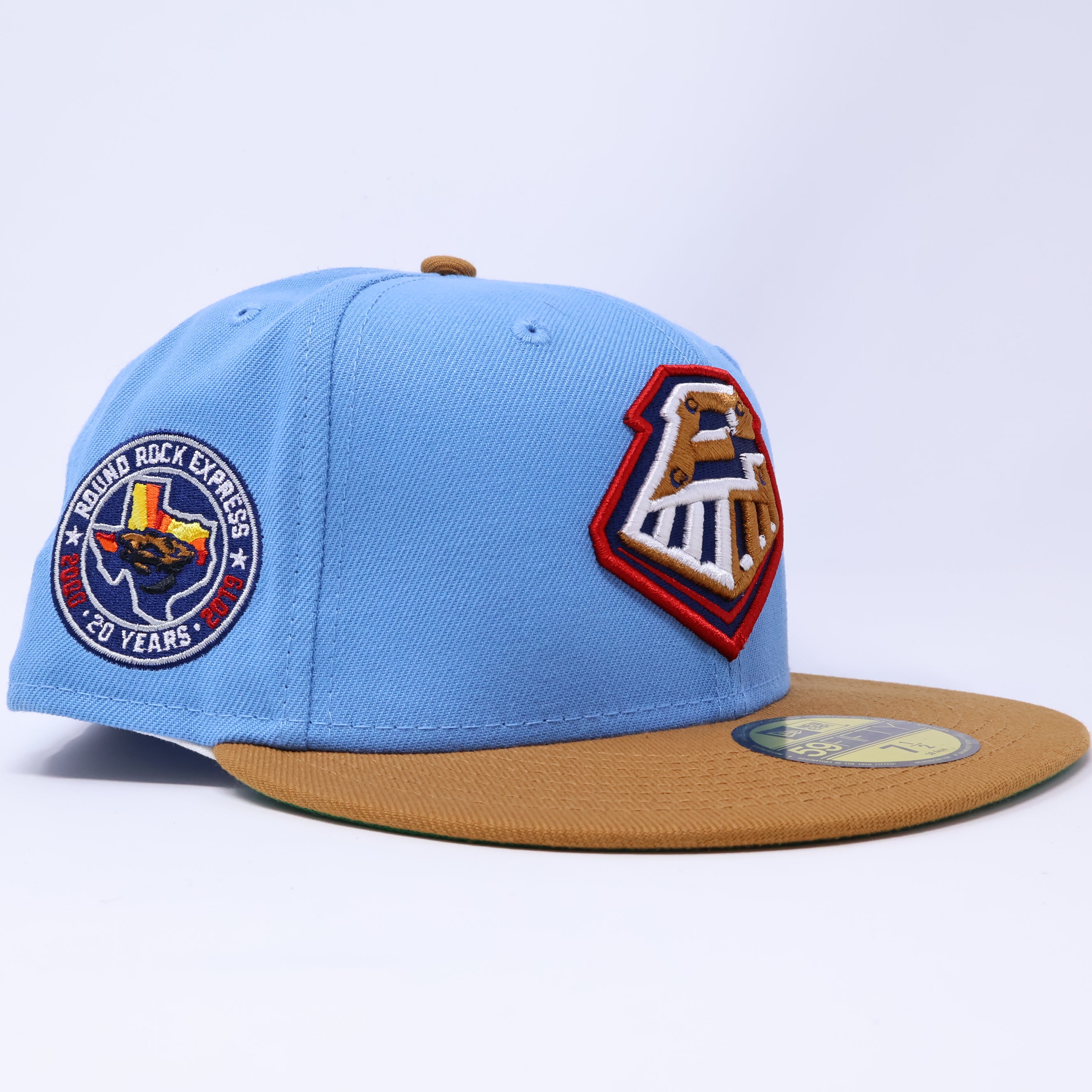 NWT 1/2 Blue Round Rock Express Minor League 59fifty New Era Fitted Hat Cap