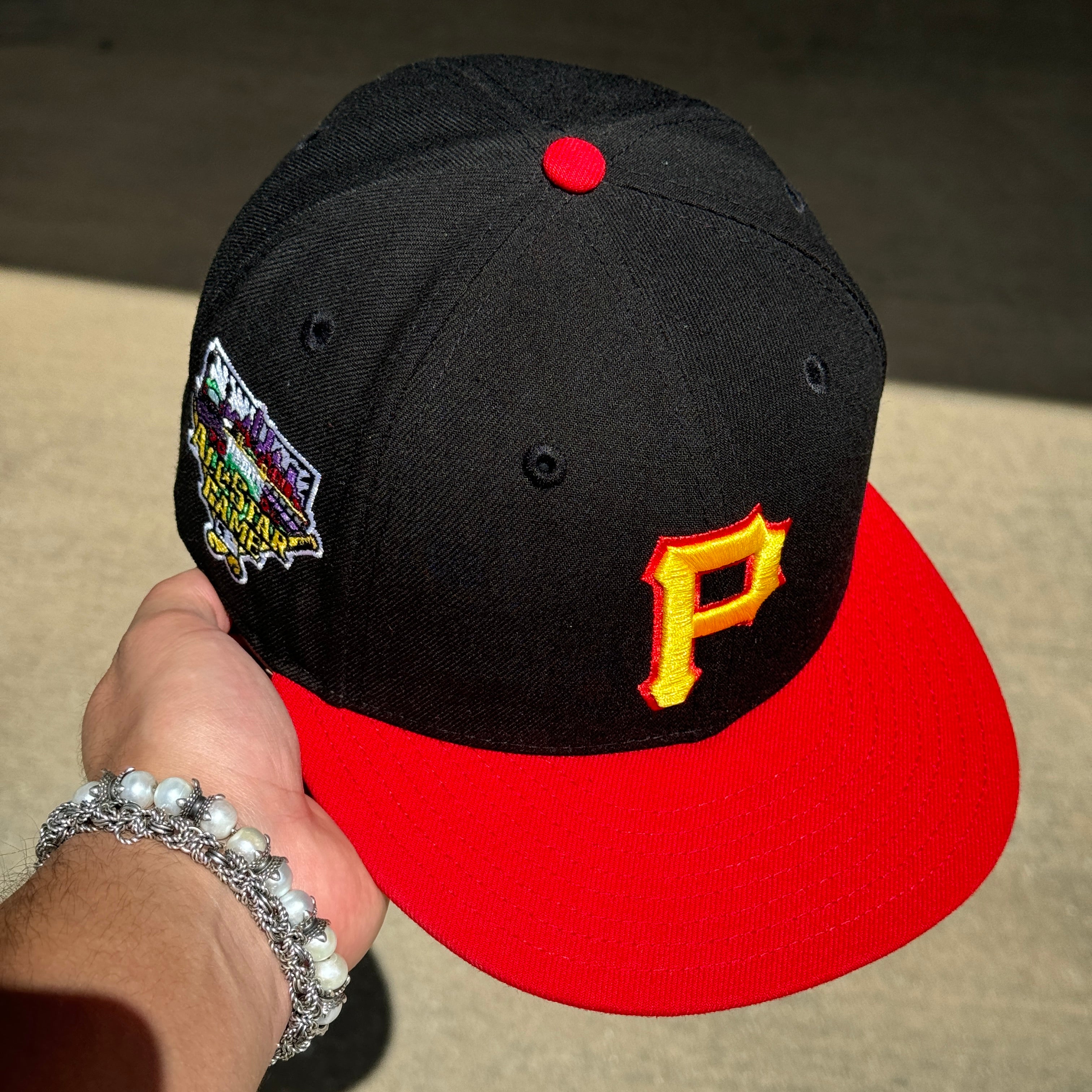 USED 1/4 Black Pittsburg Pirates 2006 All Star Game 59fifty New Era Fitted Hat Cap