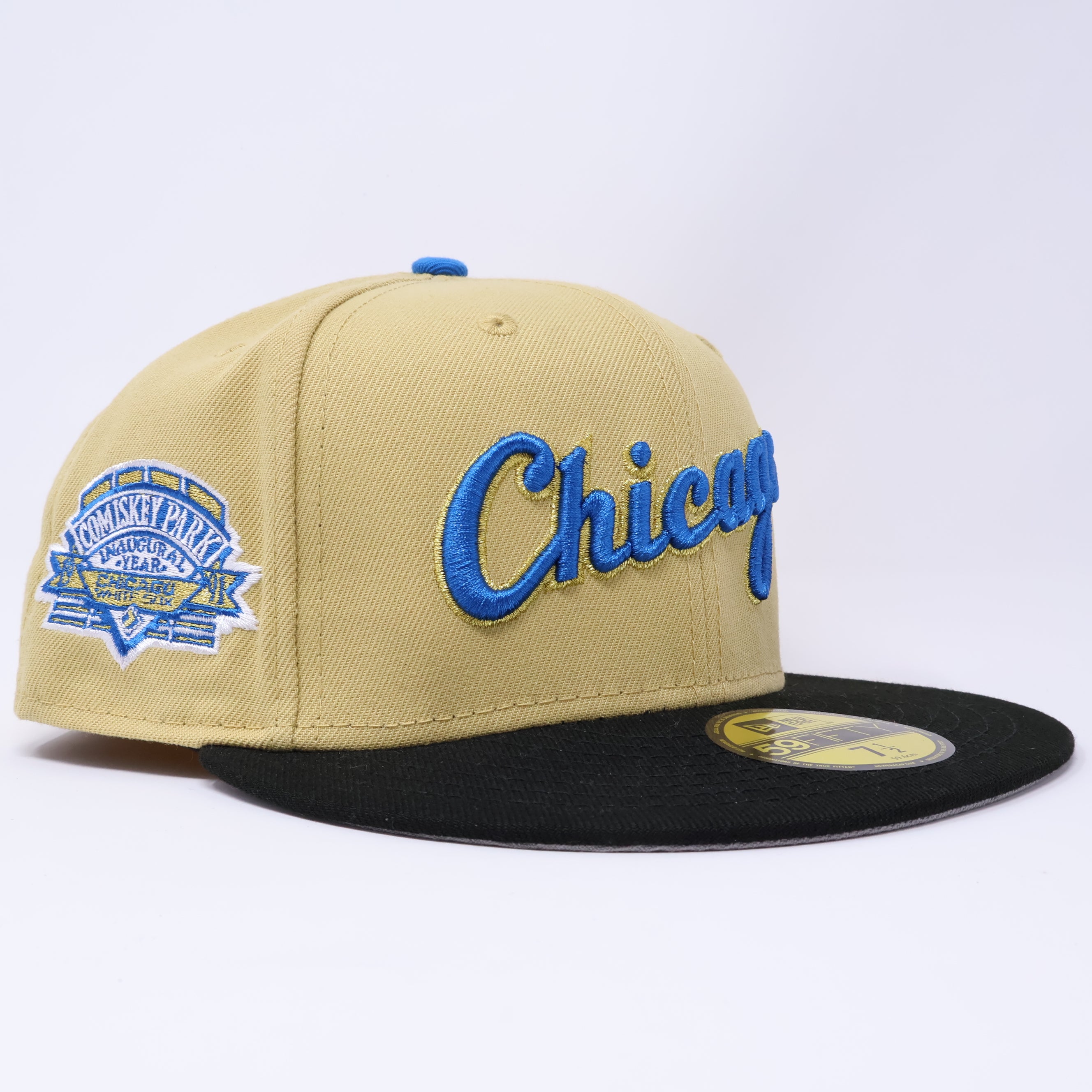 NWT 1/2 Khaki Chicago Cubs Comiskey Park 59fifty New Era Fitted Hat Cap