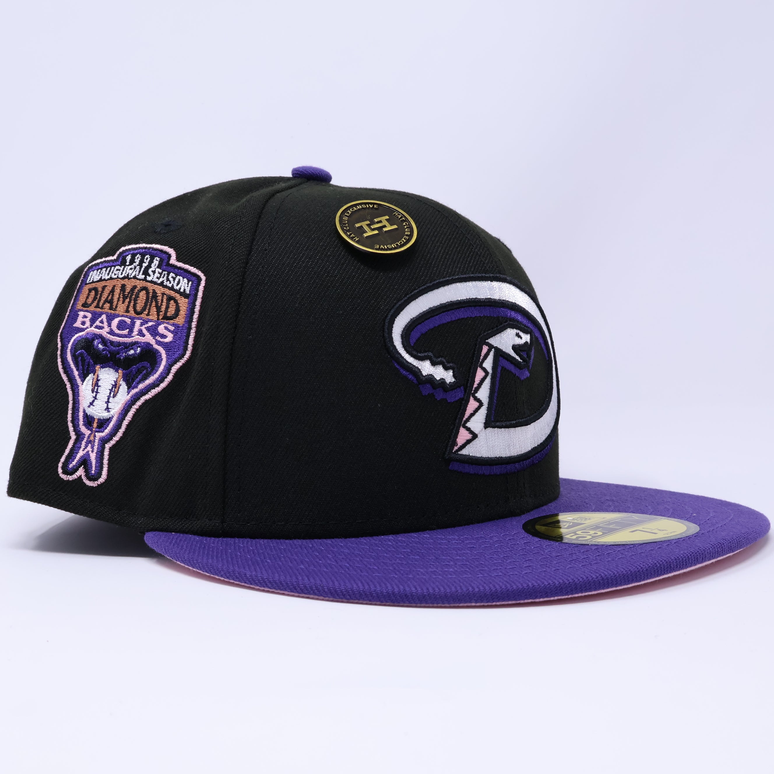 NWT 1/4 Black Arizona Diamondbacks 1998 Inaugural Season 59fifty New Era Fitted Hat Cap