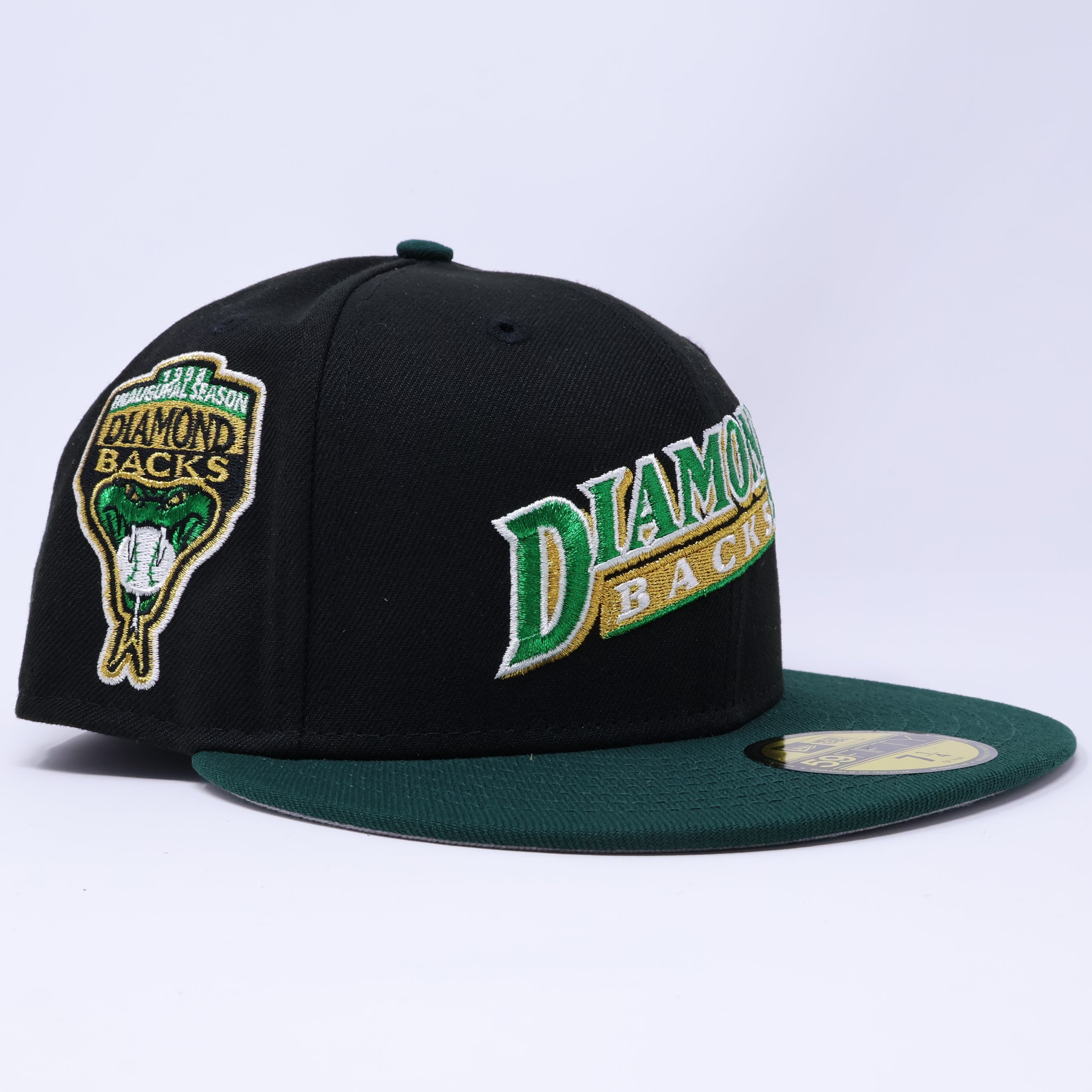 NWT 1/4 Black Arizona Diamondbacks 1998 Inaugural Season 59fifty New Era Fitted Hat Cap