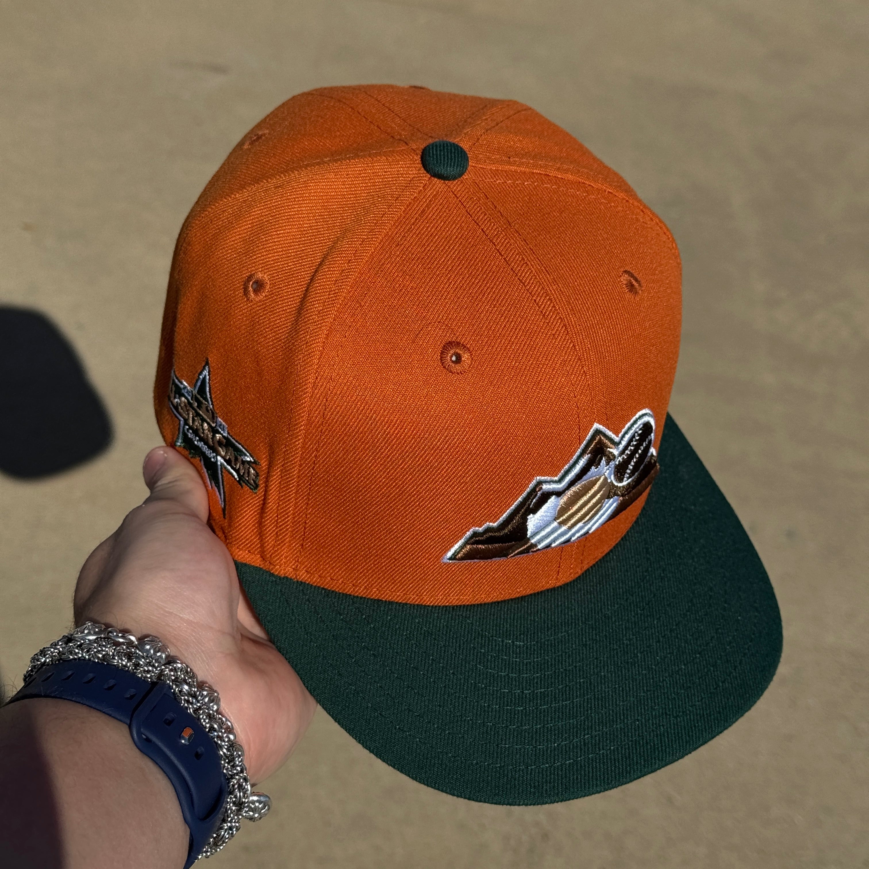 USED 1/8 Orange Colorado Rockies 2023 All Star Game 59fifty New Era Fitted Hat Cap