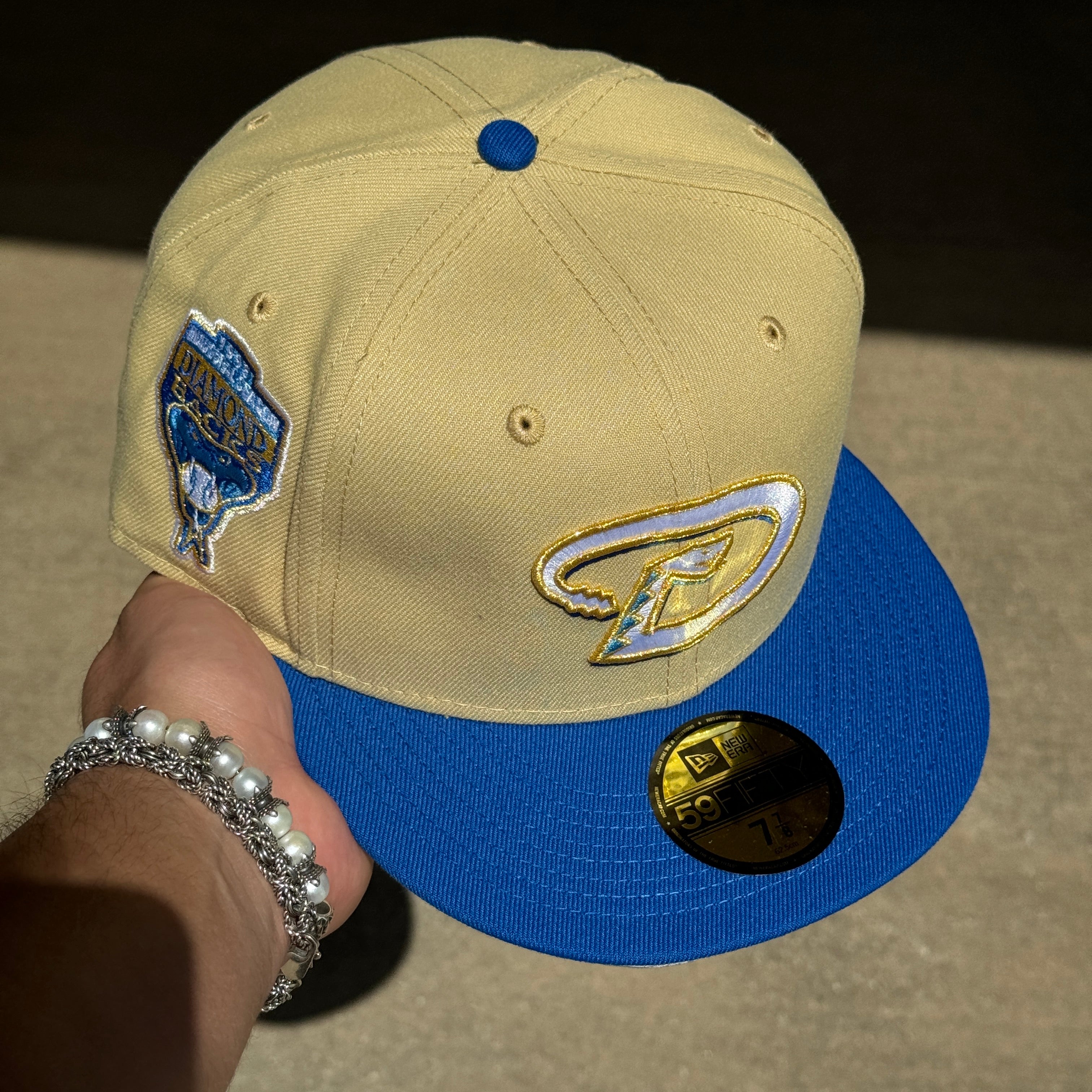 NEW Gold Arizona Diamondbacks 1998 Inaugural Season 59fifty New Era Fitted Hat Cap