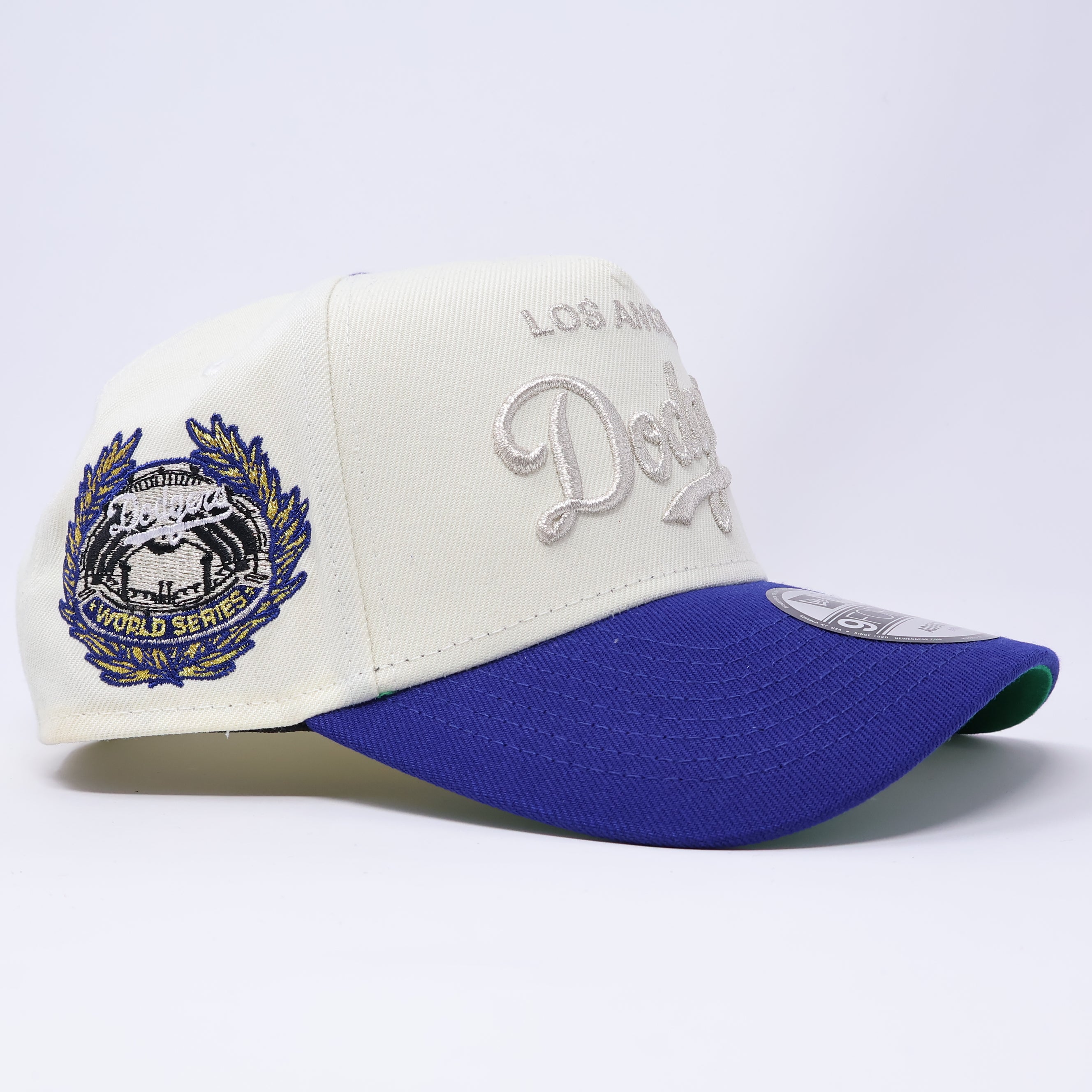 NWT Chrome Los Angeles Dodgers World Series 9Forty A-Frame New Era Adjustable Snapback Hat 5 Panel