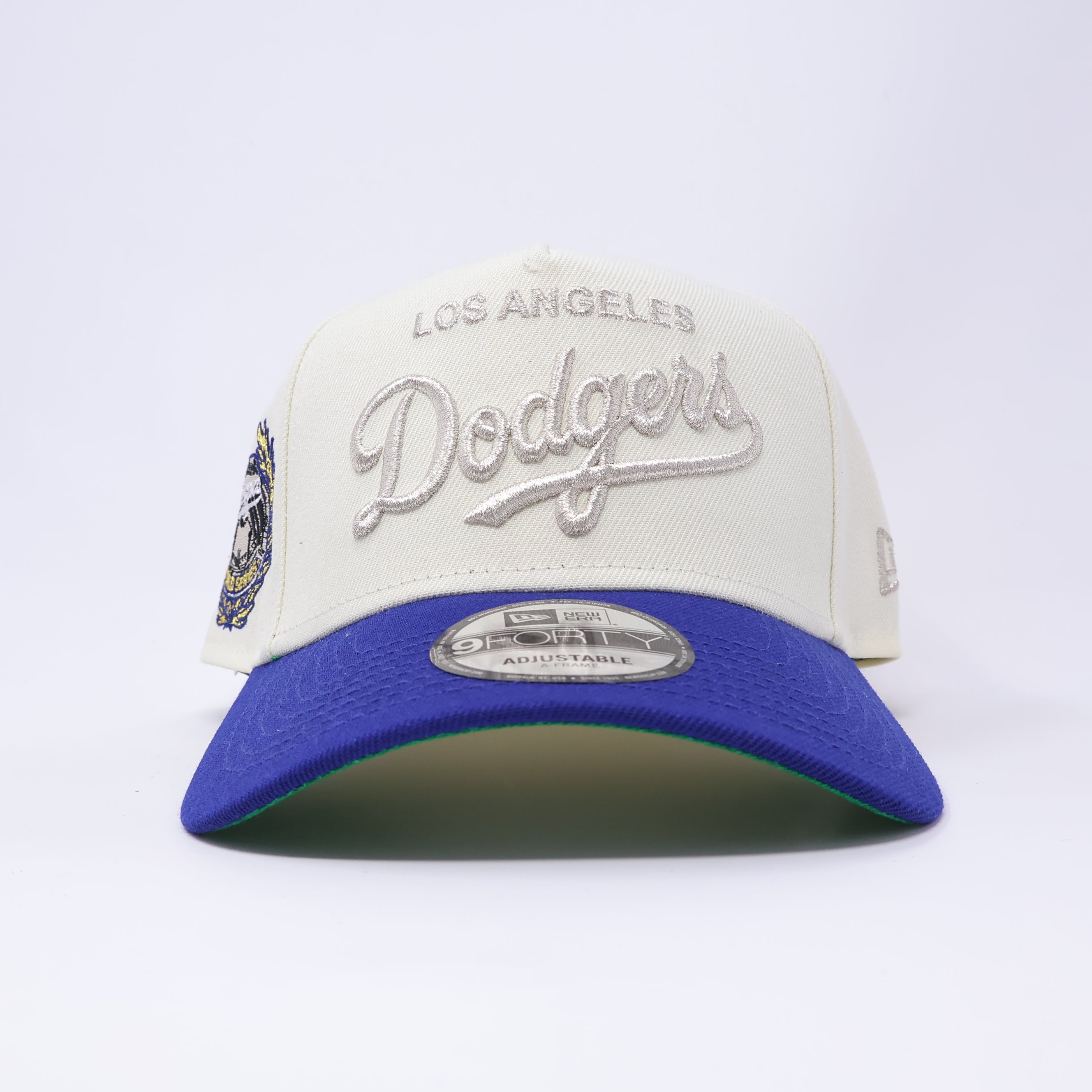 NWT Chrome Los Angeles Dodgers World Series 9Forty A-Frame New Era Adjustable Snapback Hat 5 Panel