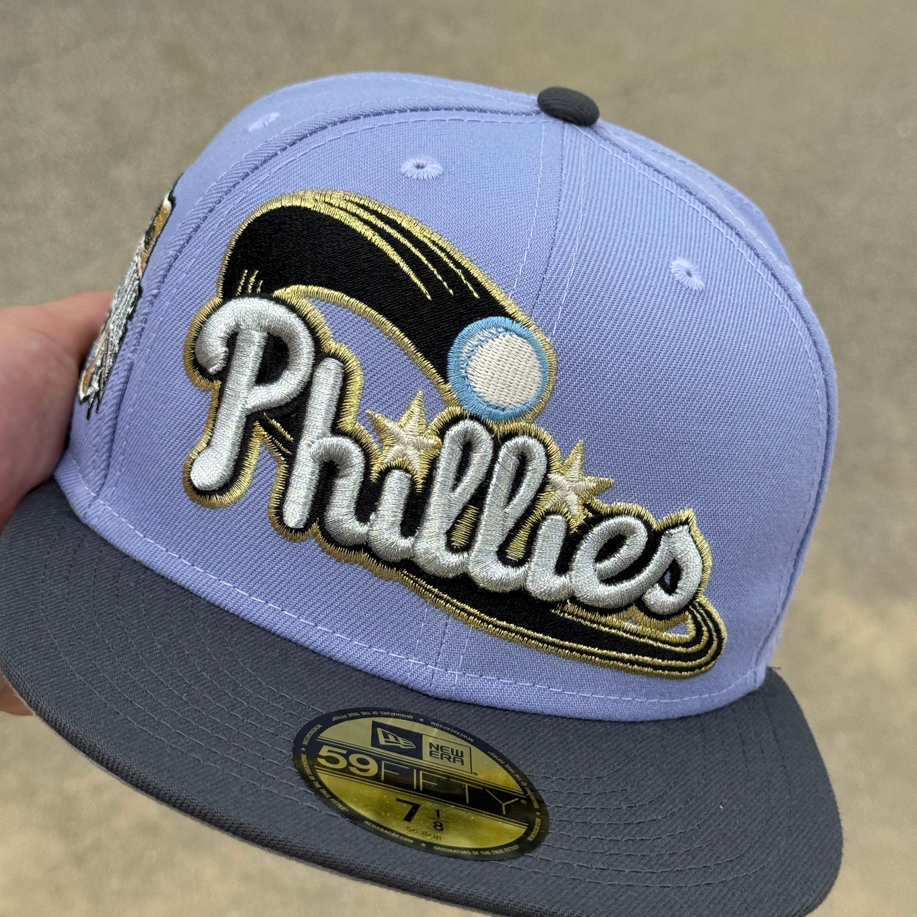 7 1/8 NEW Lavender Philadelphia Phillies ASG 1996 59fifty New Era Fitted Hat Cap