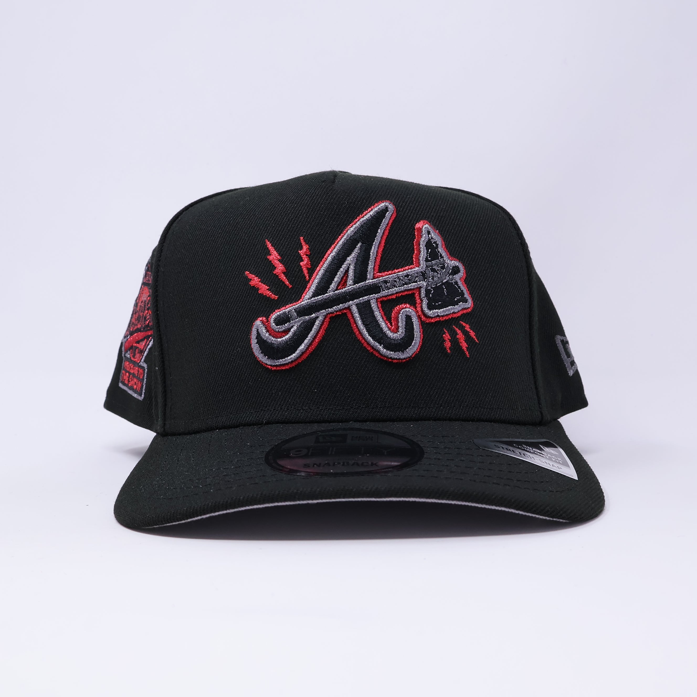 NWT Black Atlanta Braves 1995 World Series 9Fifty A-Frame New Era Adjustable Snapback Hat 5 Panel