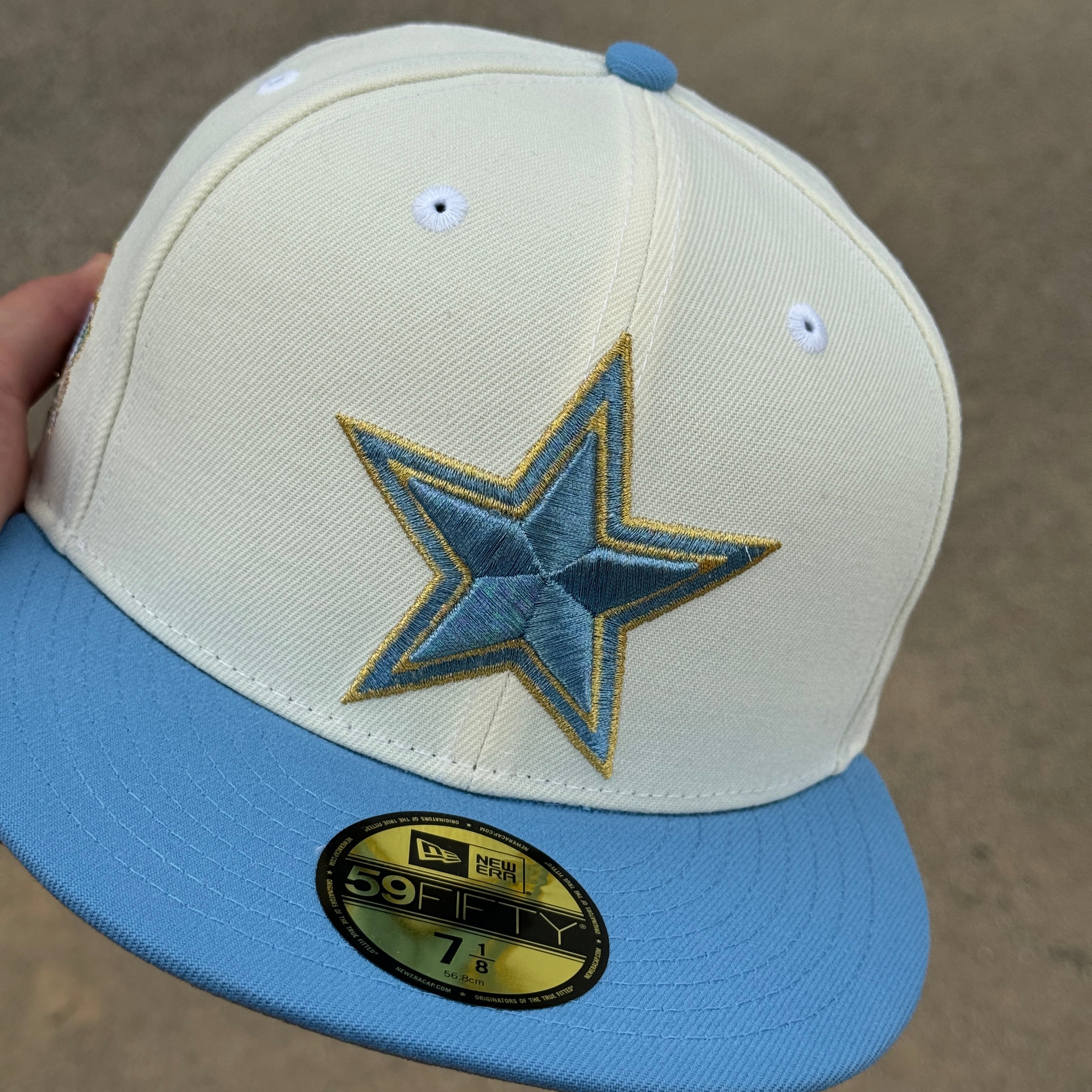 7 1/8 NEW Chrome Dallas Cowboys Superbowl 27 NFL 59fifty New Era Fitted Hat Cap