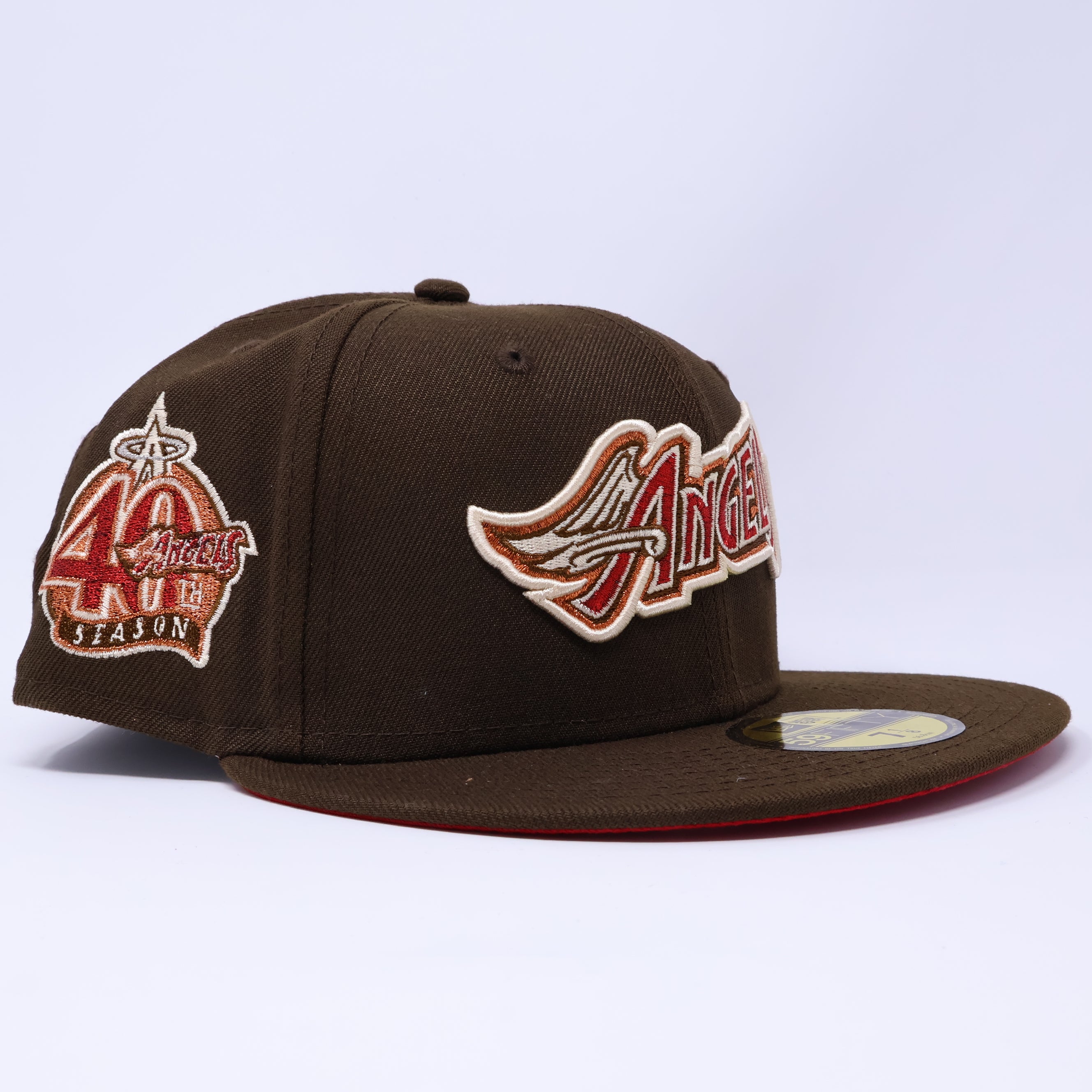 NWT Brown Los Angeles Angels 40th Season 59fifty New Era Fitted Hat Cap