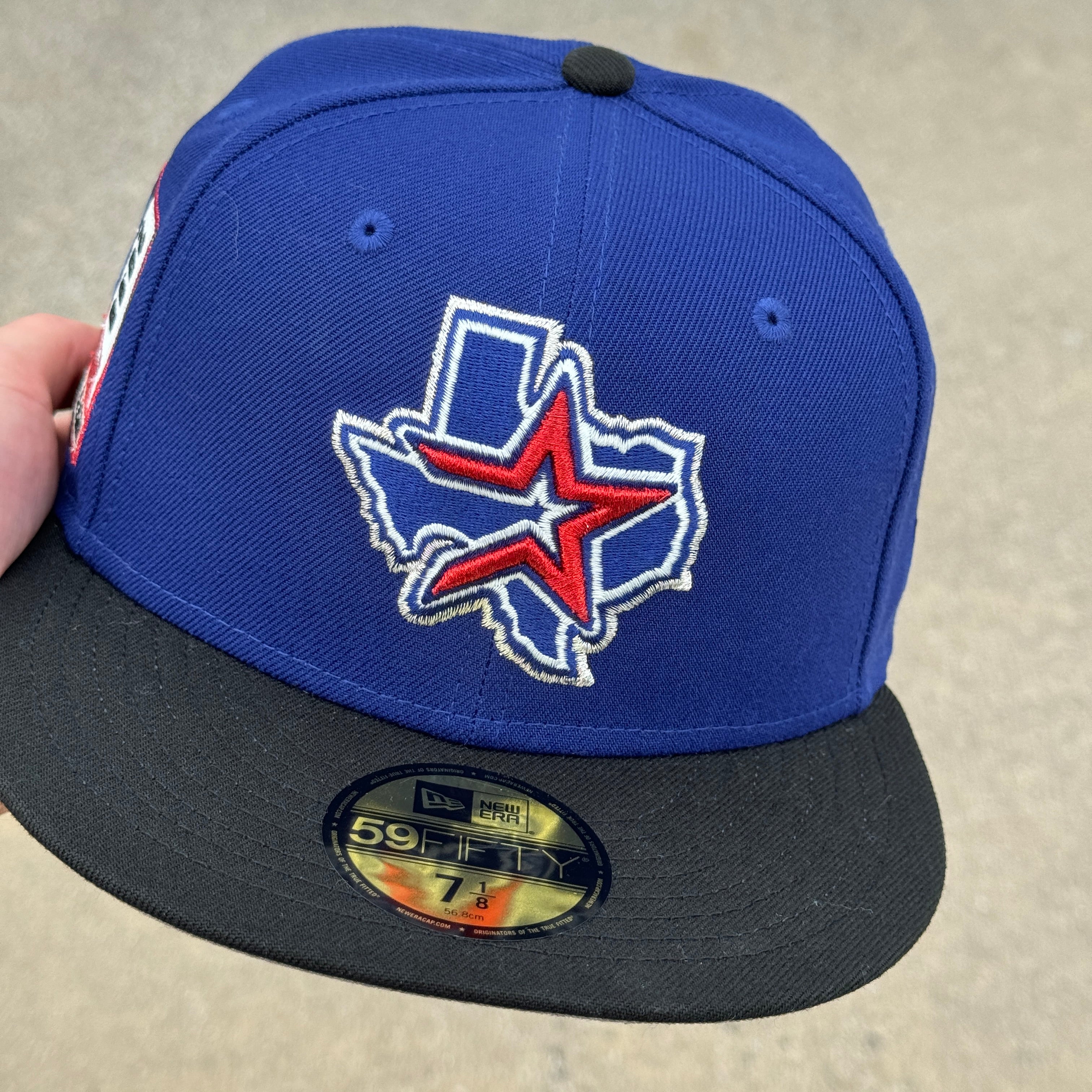 7 1/8 NEW Blue Houston Astros 2000 Inaugural Season 59fifty New Era Fitted Hat Cap