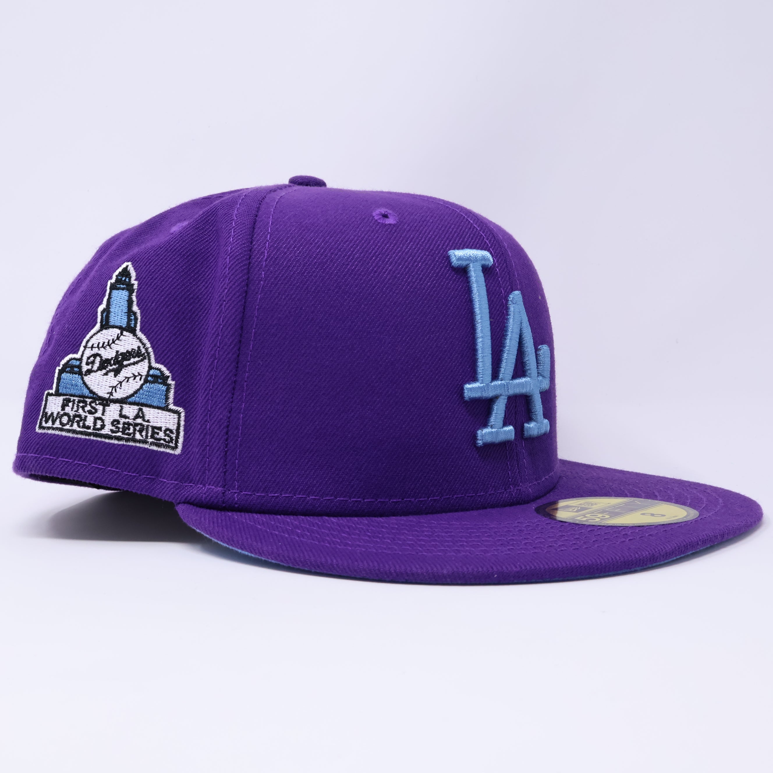 NWT 8 Purple Los Angeles Dodgers World Series 59fifty New Era Fitted Hat Cap