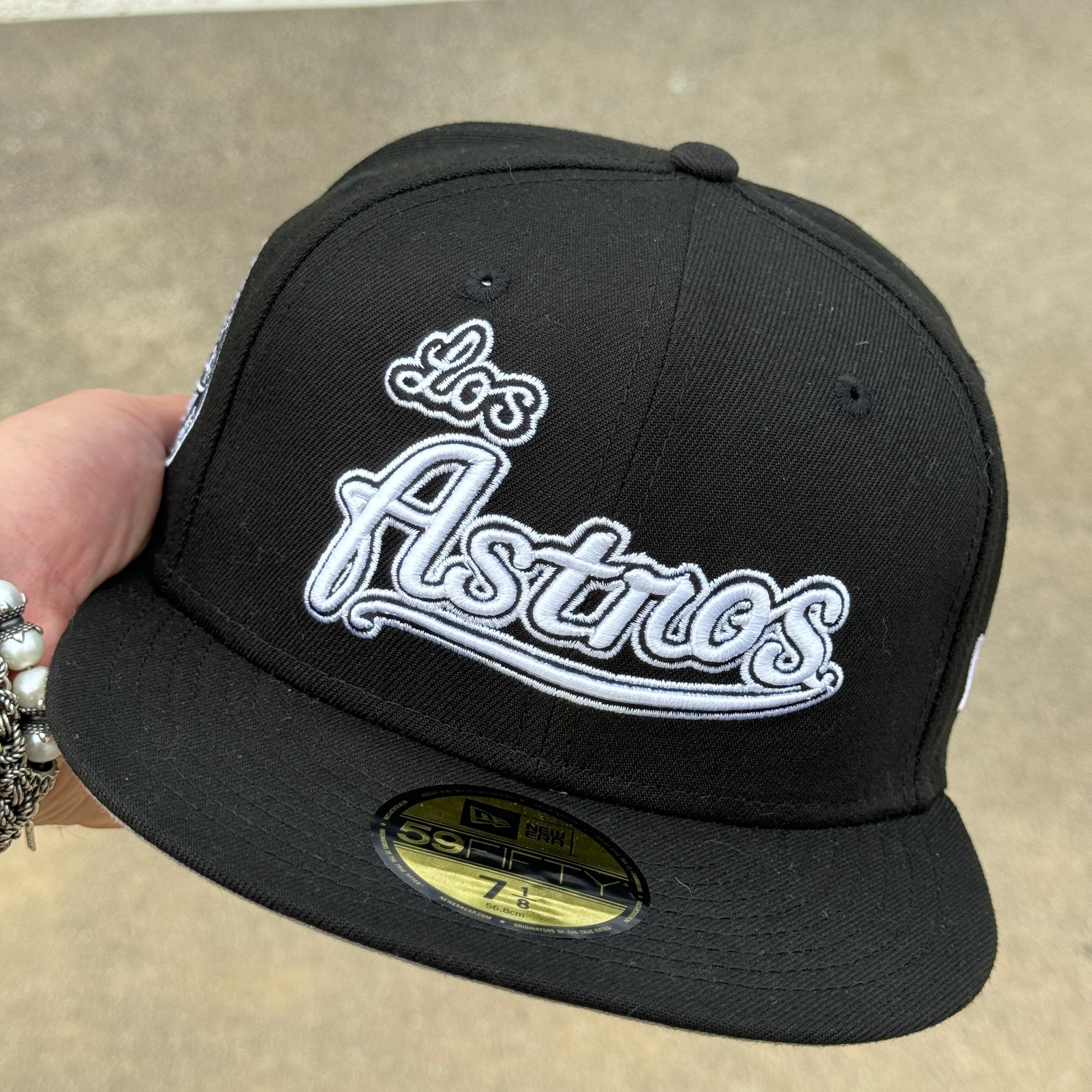 7 1/8 NEW Black Los Houston Astros Celebrating 45 Years 59fifty New Era Fitted Hat Cap