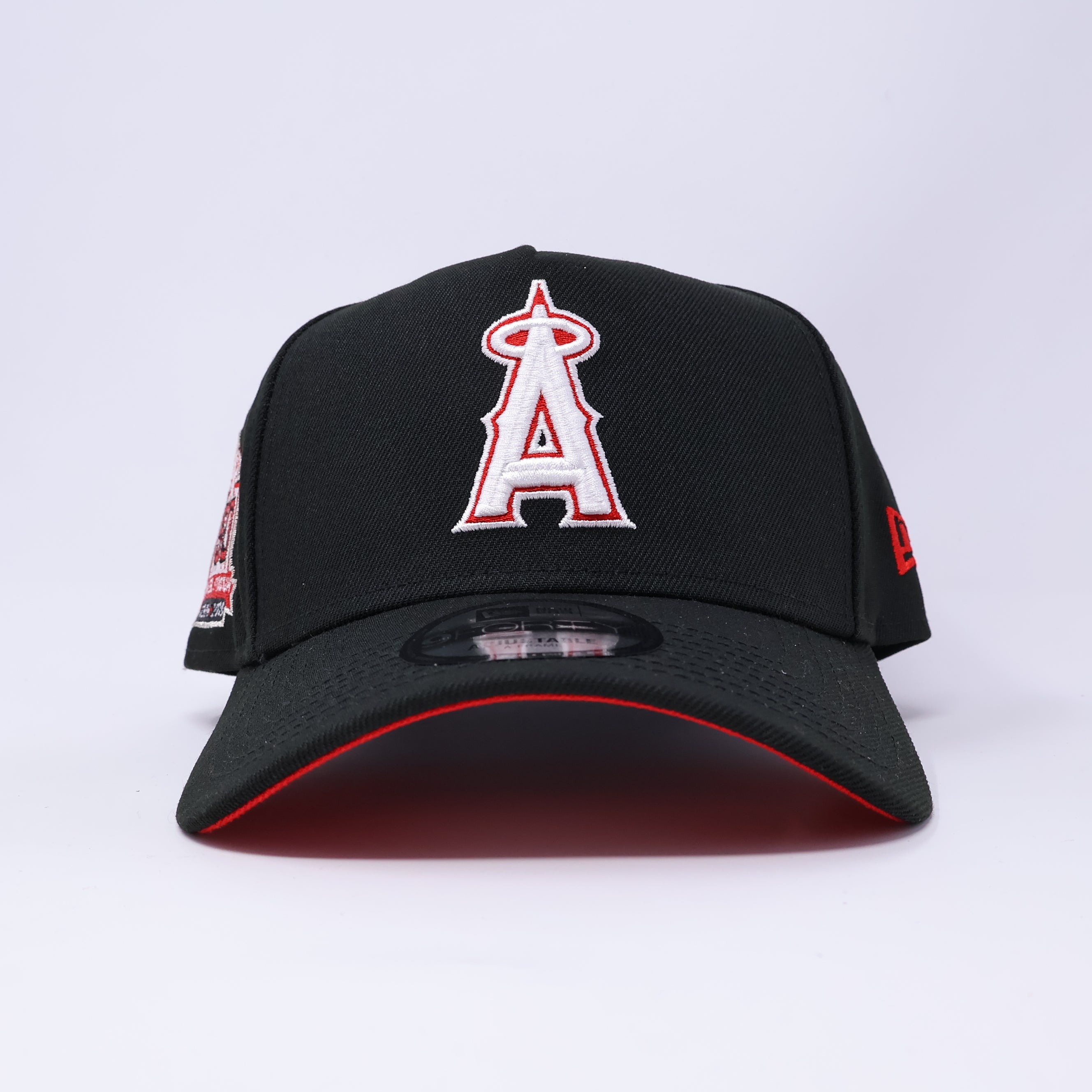 NWT Black Los Angeles Angels 50th Anniversary 9Forty A-Frame New Era Adjustable Snapback Hat 5 Panel