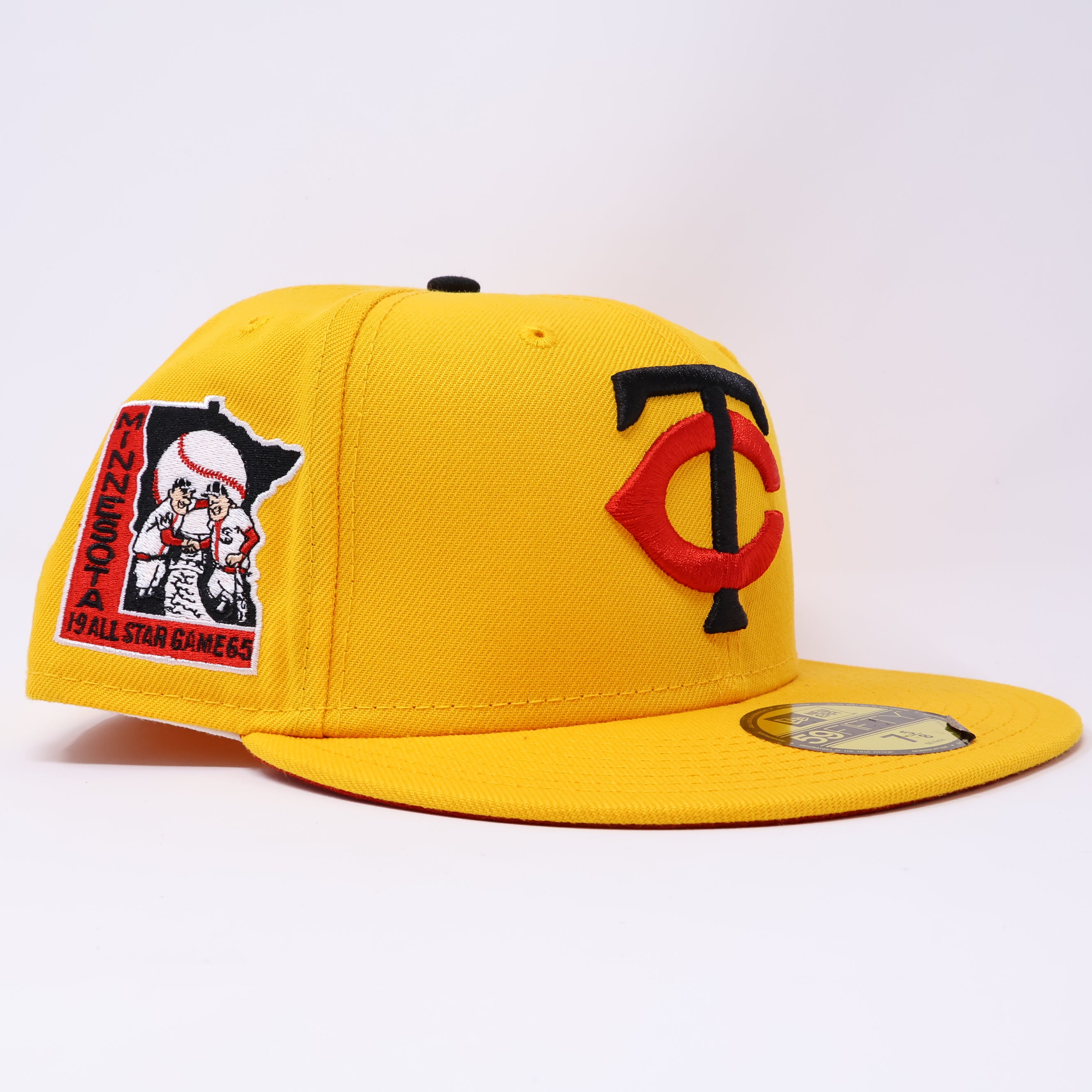 NWT 5/8 Yellow Minnesota Twins 1965 ASG 59fifty New Era Fitted Hat Cap