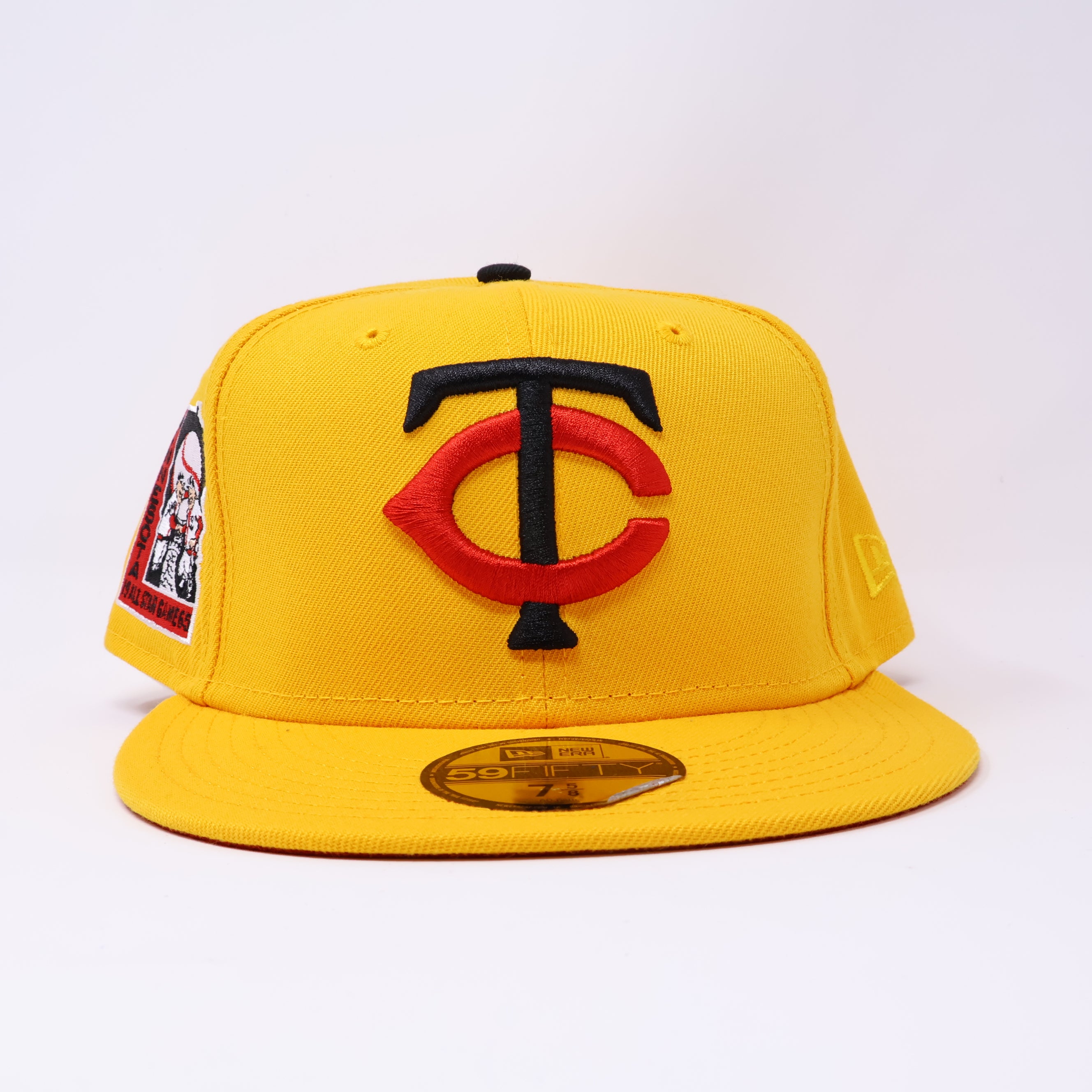 NWT 5/8 Yellow Minnesota Twins 1965 ASG 59fifty New Era Fitted Hat Cap