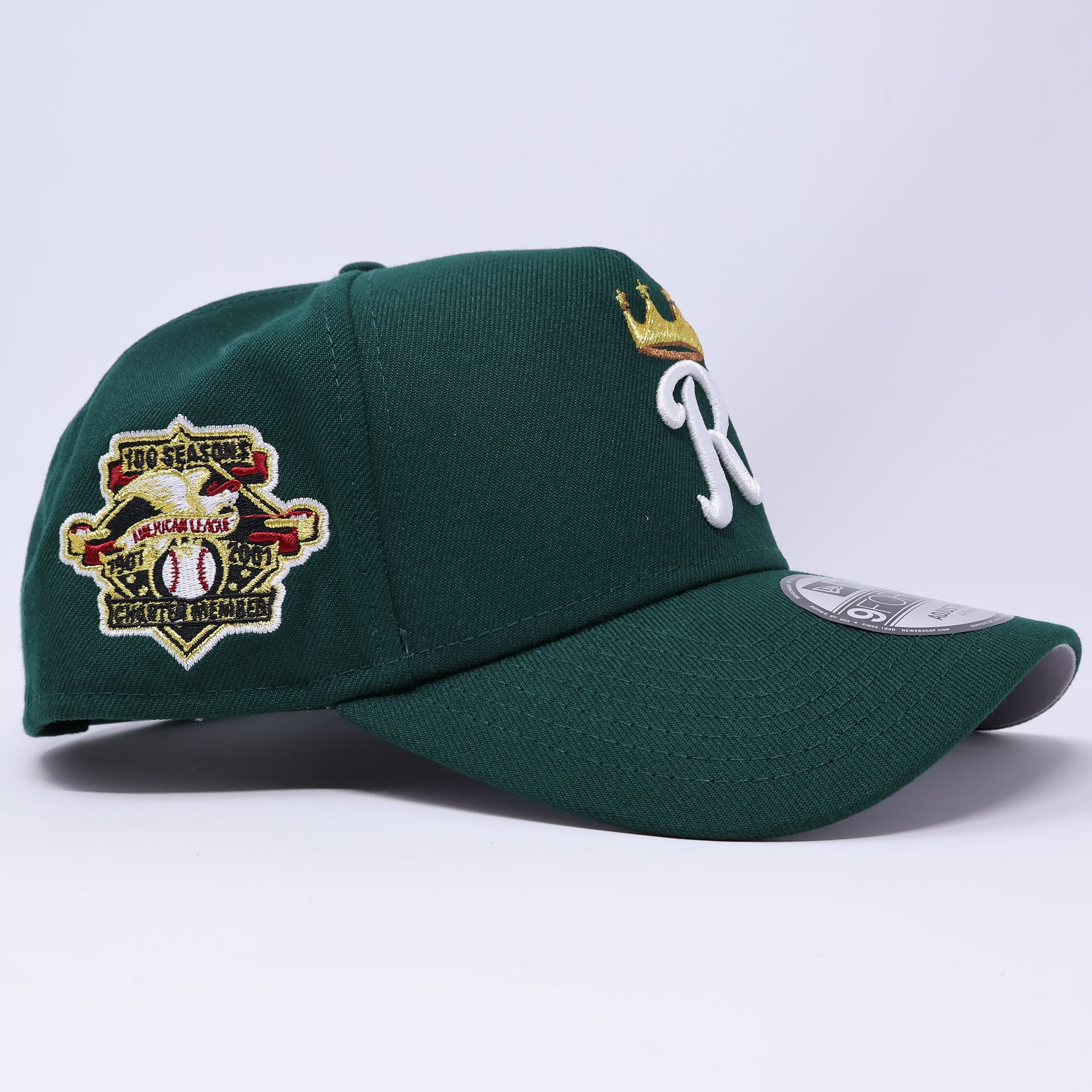 NWT Green Kansas City Royal 100 Seasons 9Forty A-Frame New Era Adjustable Snapback Hat 5 Panel