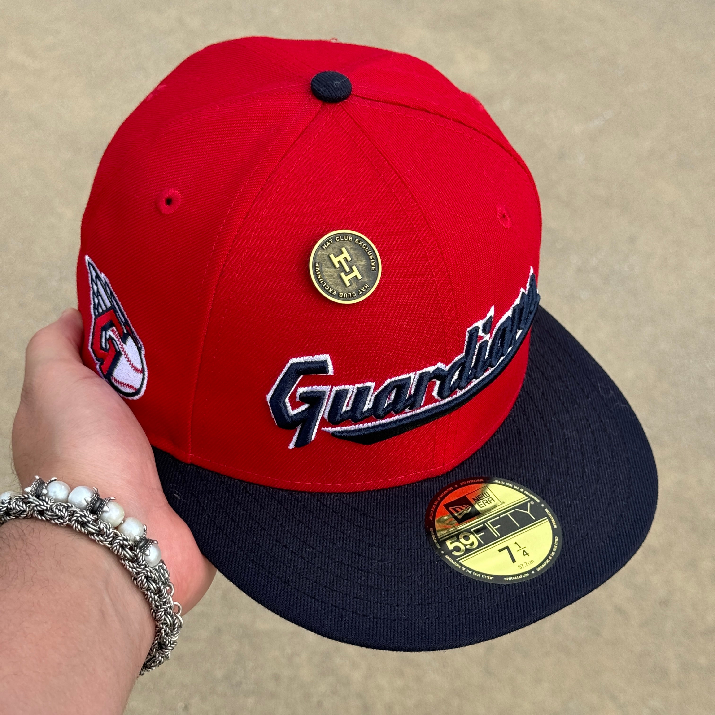 7 1/4 NEW Red Cleveland Guardians Indians Hatclub 59fifty New Era Fitted Hat Cap