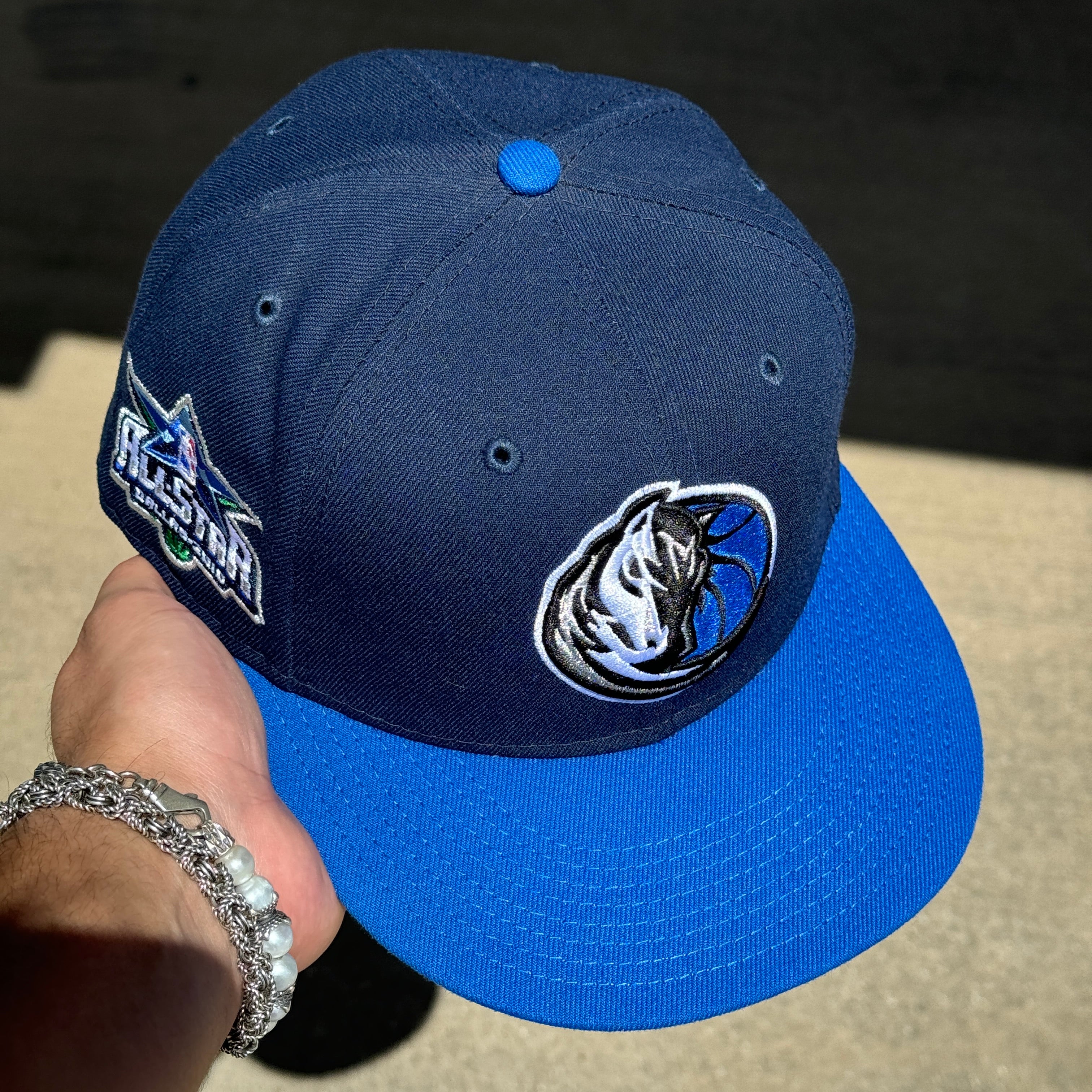 USED 1/2 Navy Dallas Mavericks All Star Game NBA 2010 59fifty New Era Fitted Hat Cap