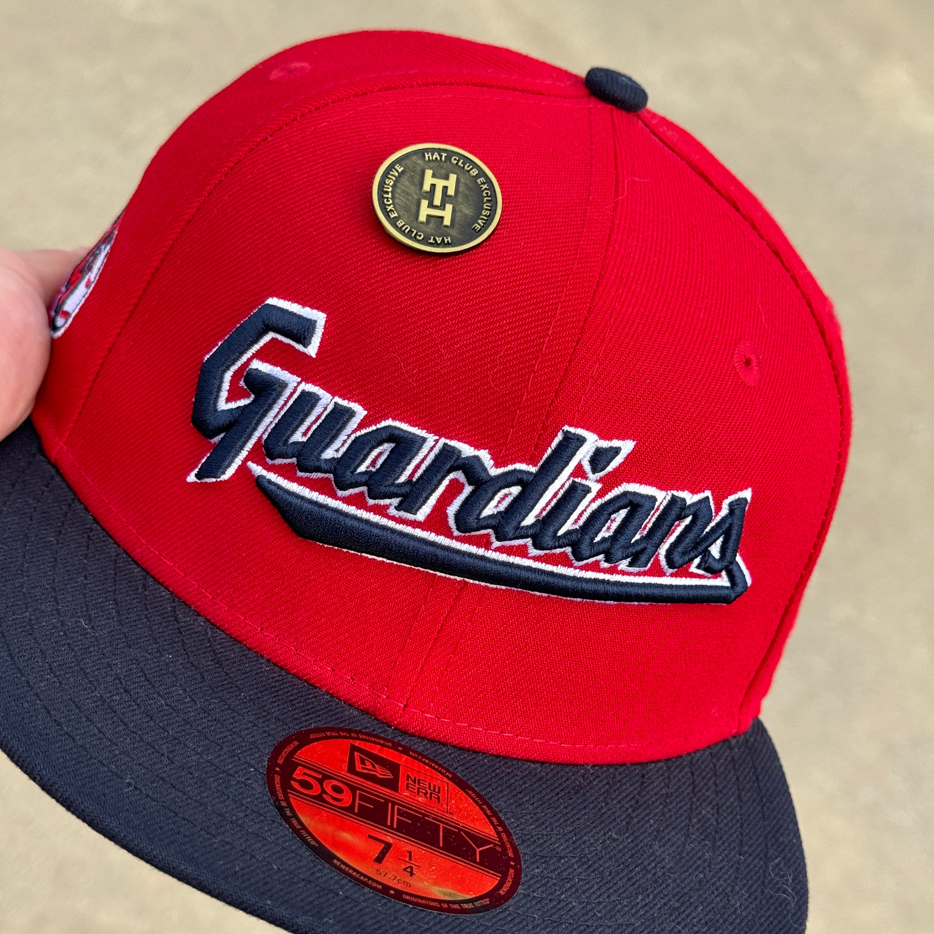 7 1/4 NEW Red Cleveland Guardians Indians Hatclub 59fifty New Era Fitted Hat Cap