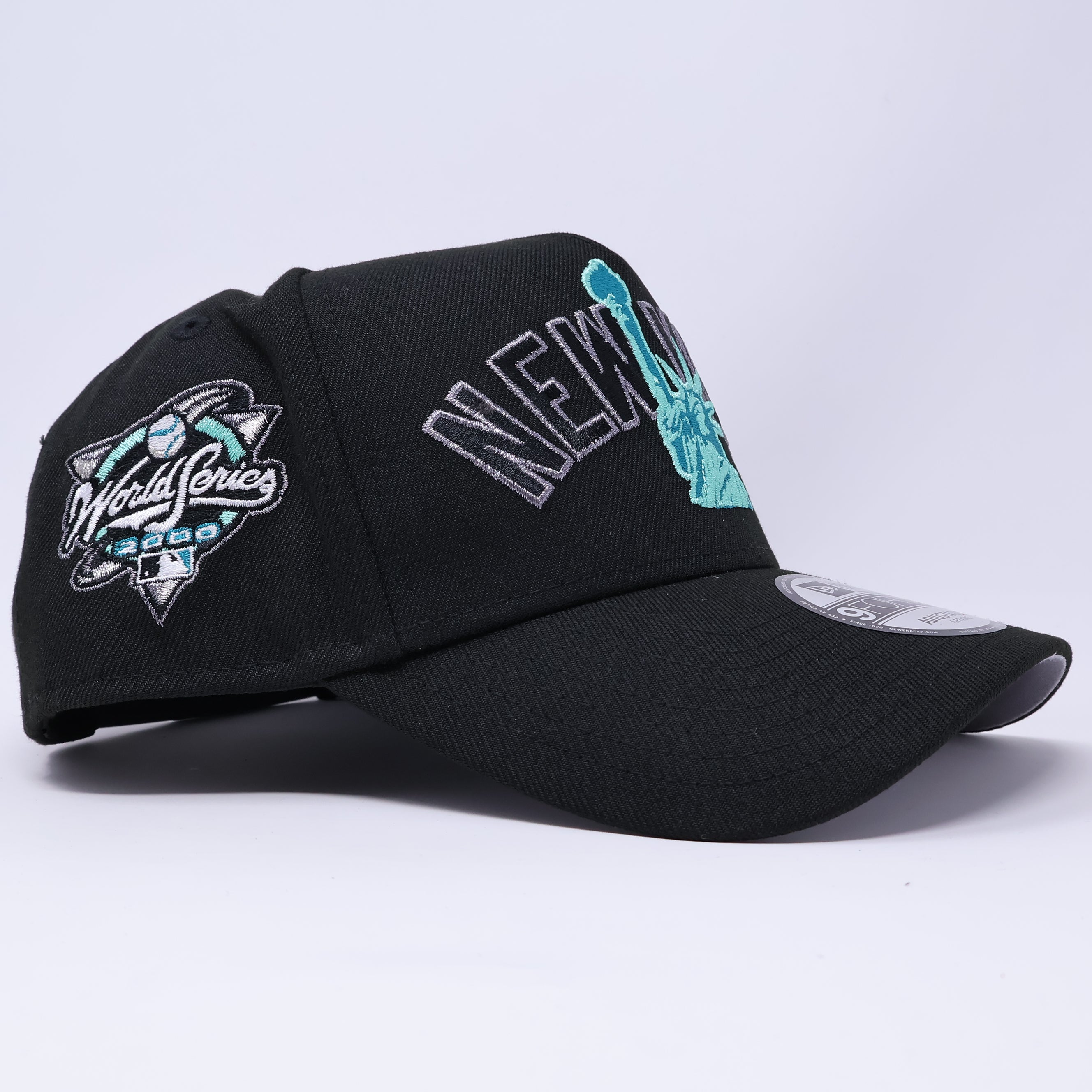 NWT Black New York Yankees 2000 World Series 9Forty A-Frame New Era Adjustable Snapback Hat 5 Panel