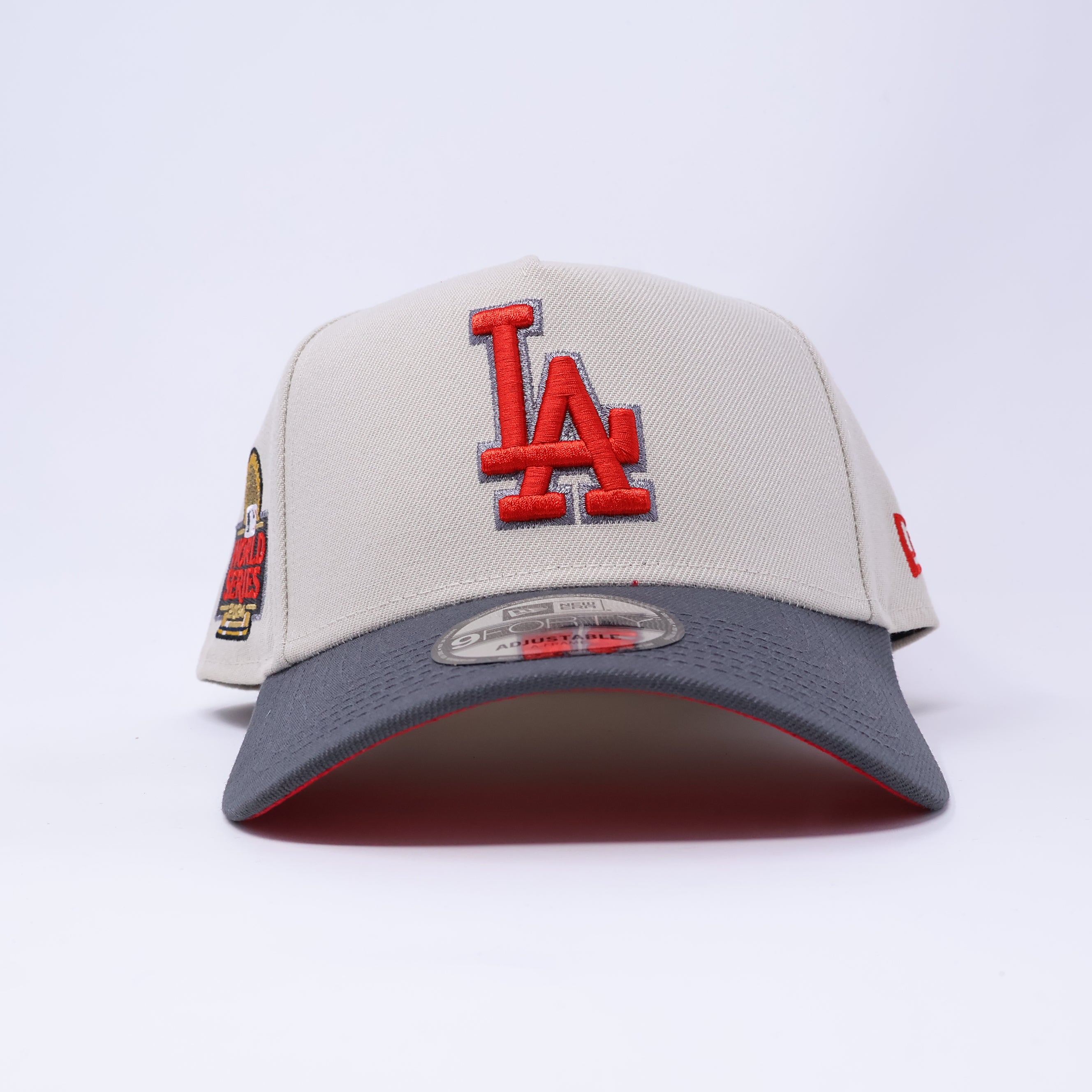 NWT Stone Los Angeles Dodgers 2024 World Series 9Forty A-Frame New Era Adjustable Snapback Hat 5 Panel