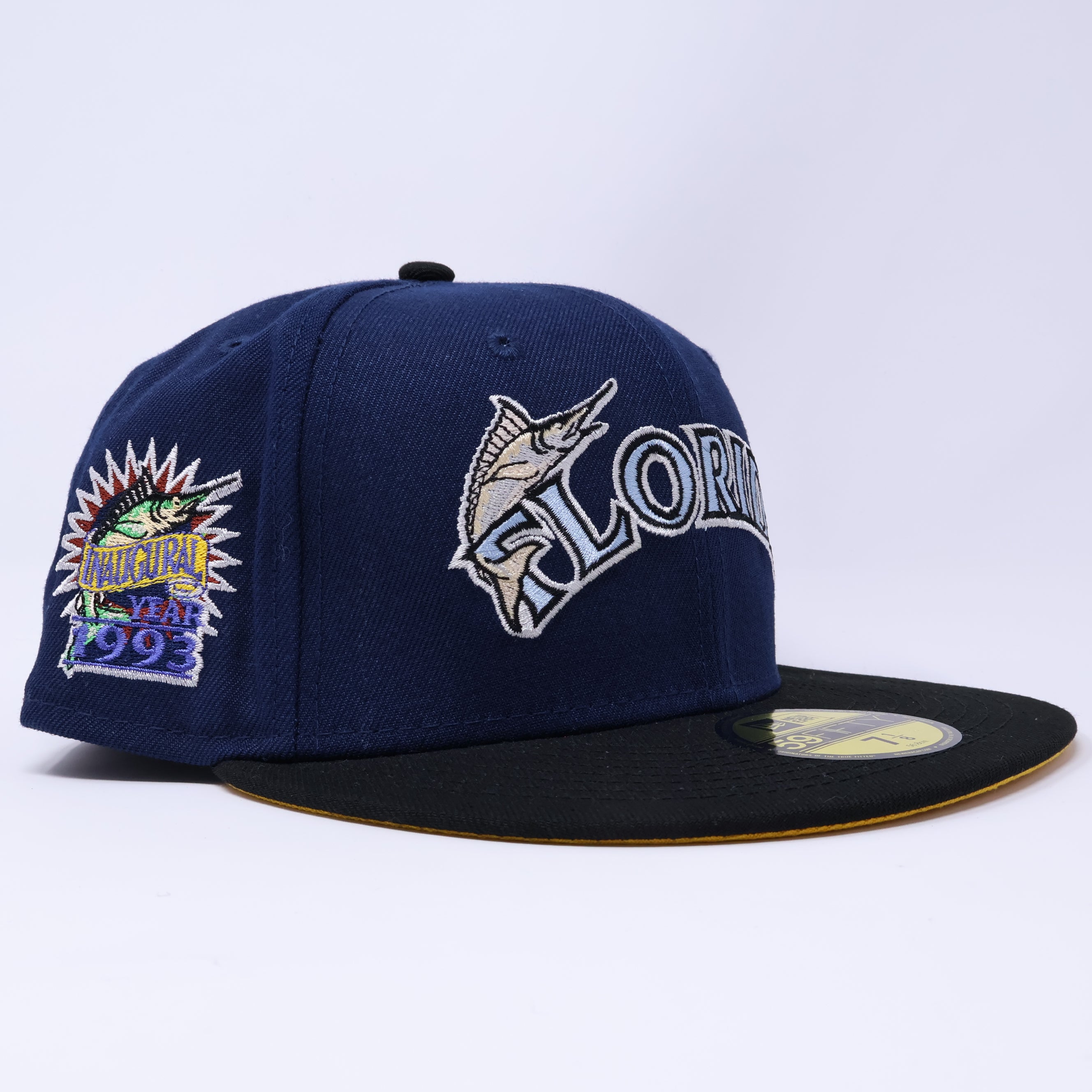 NWT 1/8 Navy Flordia Marlins 1993 Inaugural Season 59fifty New Era Fitted Hat Cap