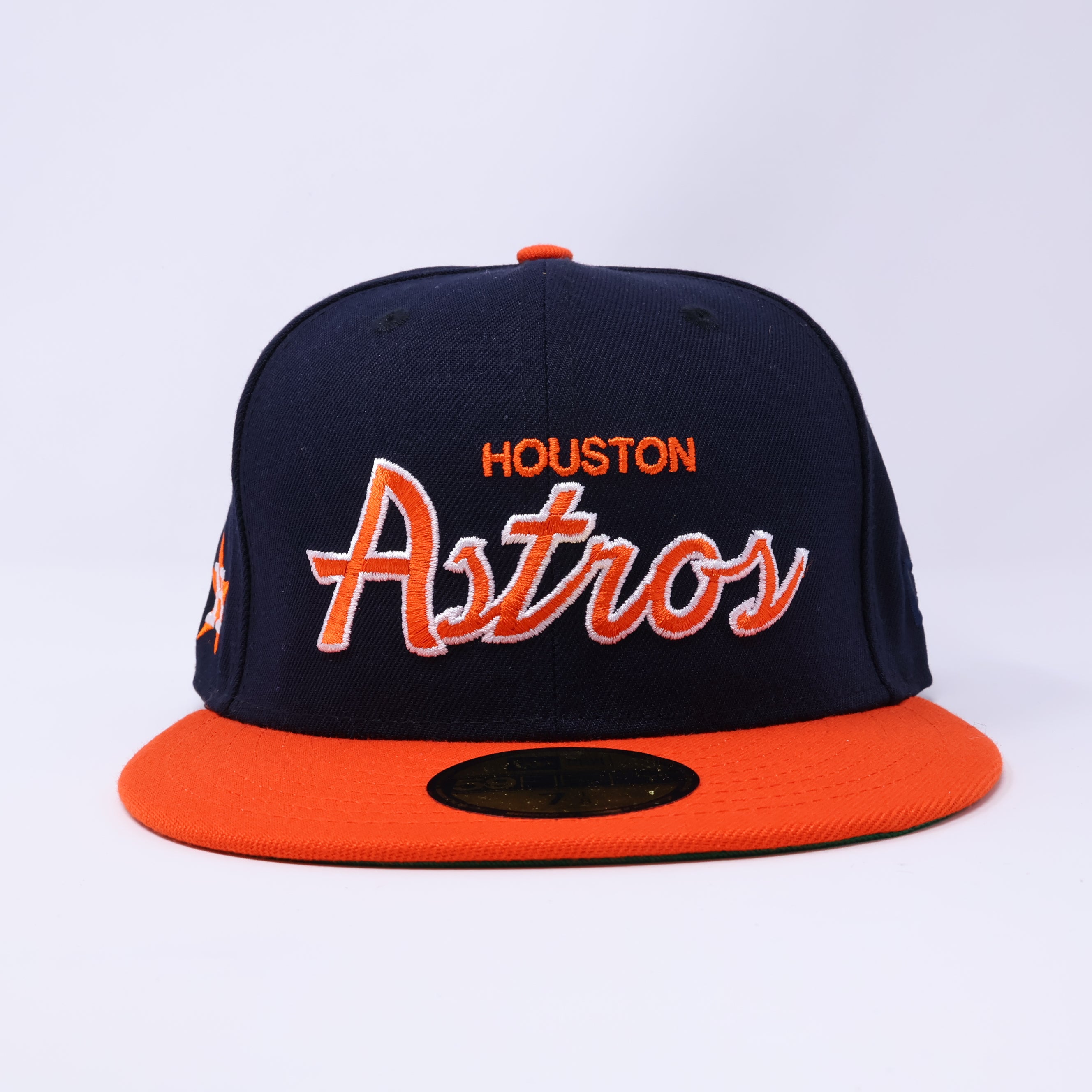 NWT 1/8 Navy Houston Astros Throwback 59fifty New Era Fitted Hat Cap