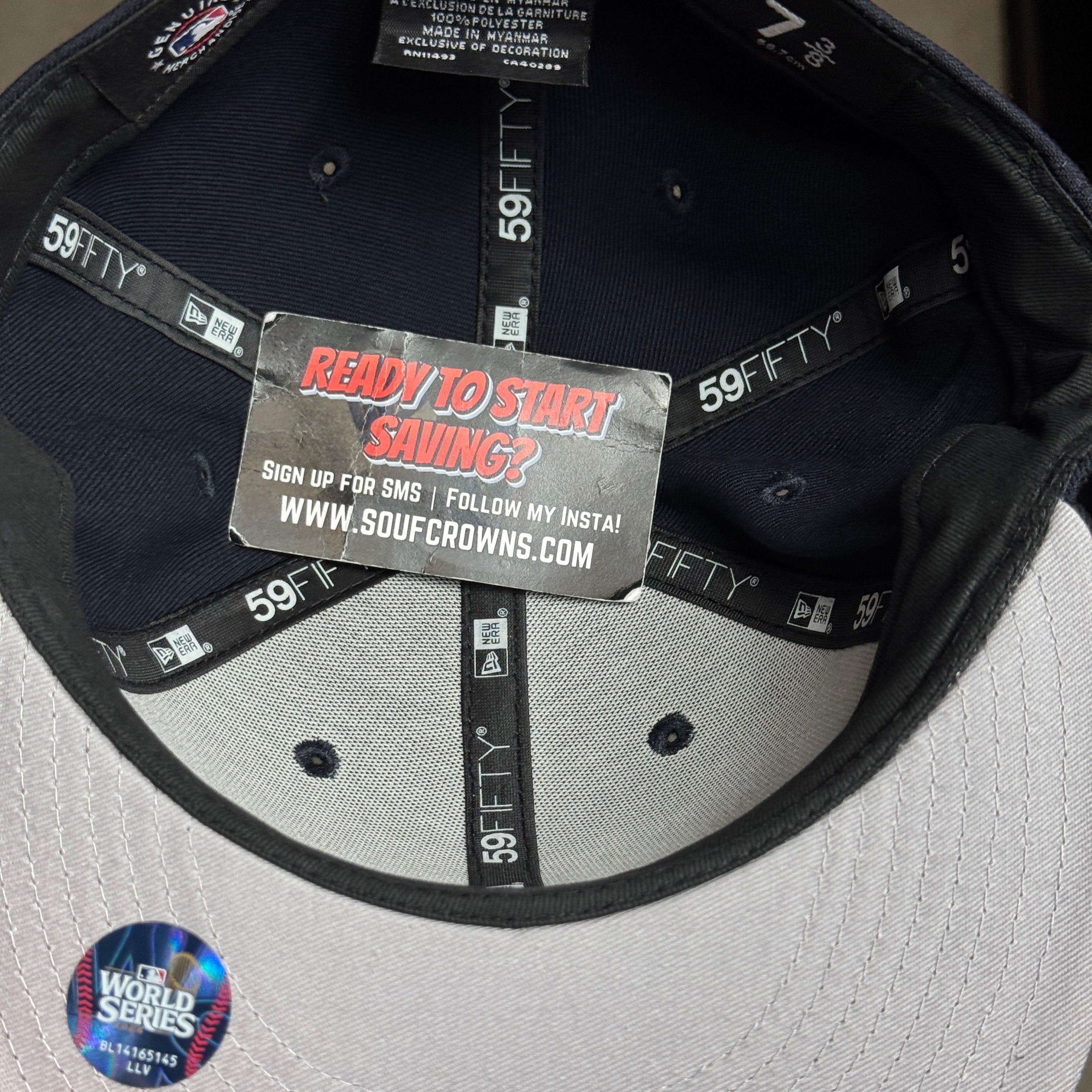 NWT Navy Los Angeles Dodgers 2024 World Series 59fifty New Era Fitted Hat Cap