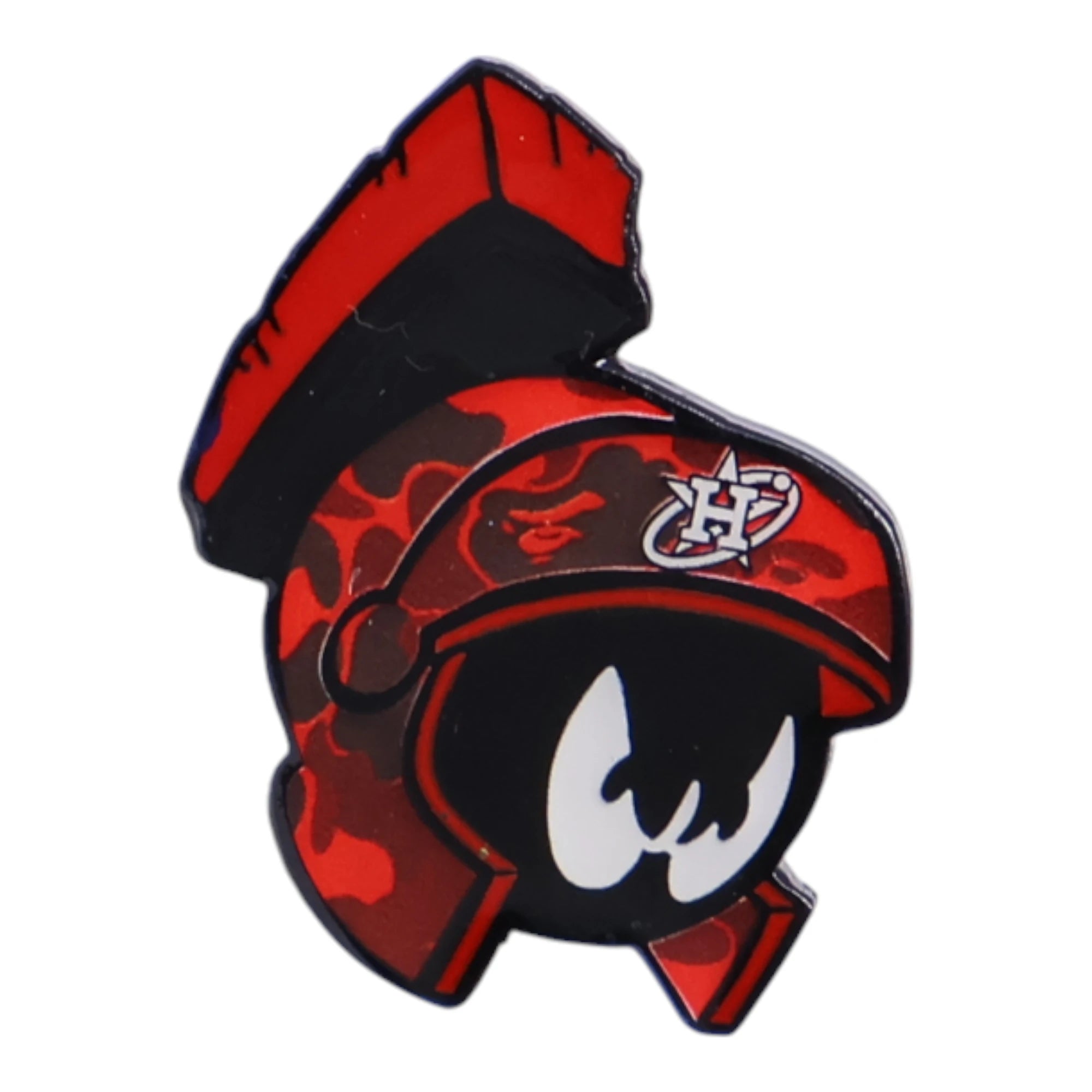 Houston Astros Marvin The Martian Angry Face Graphic Pin
