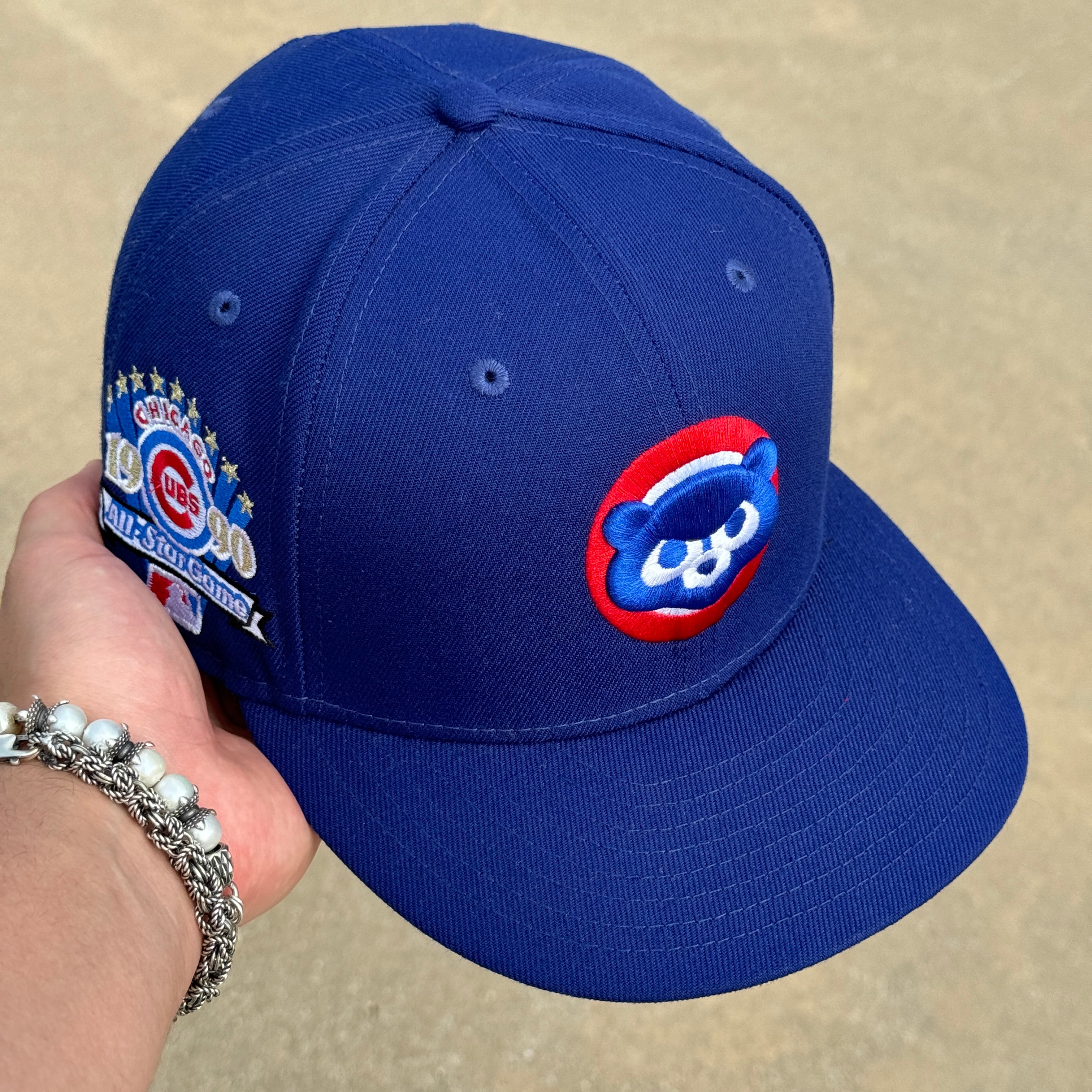 7 5/8 USED Blue Chicago Cubs 1990 All Star Game 59fifty New Era Fitted Hat Cap