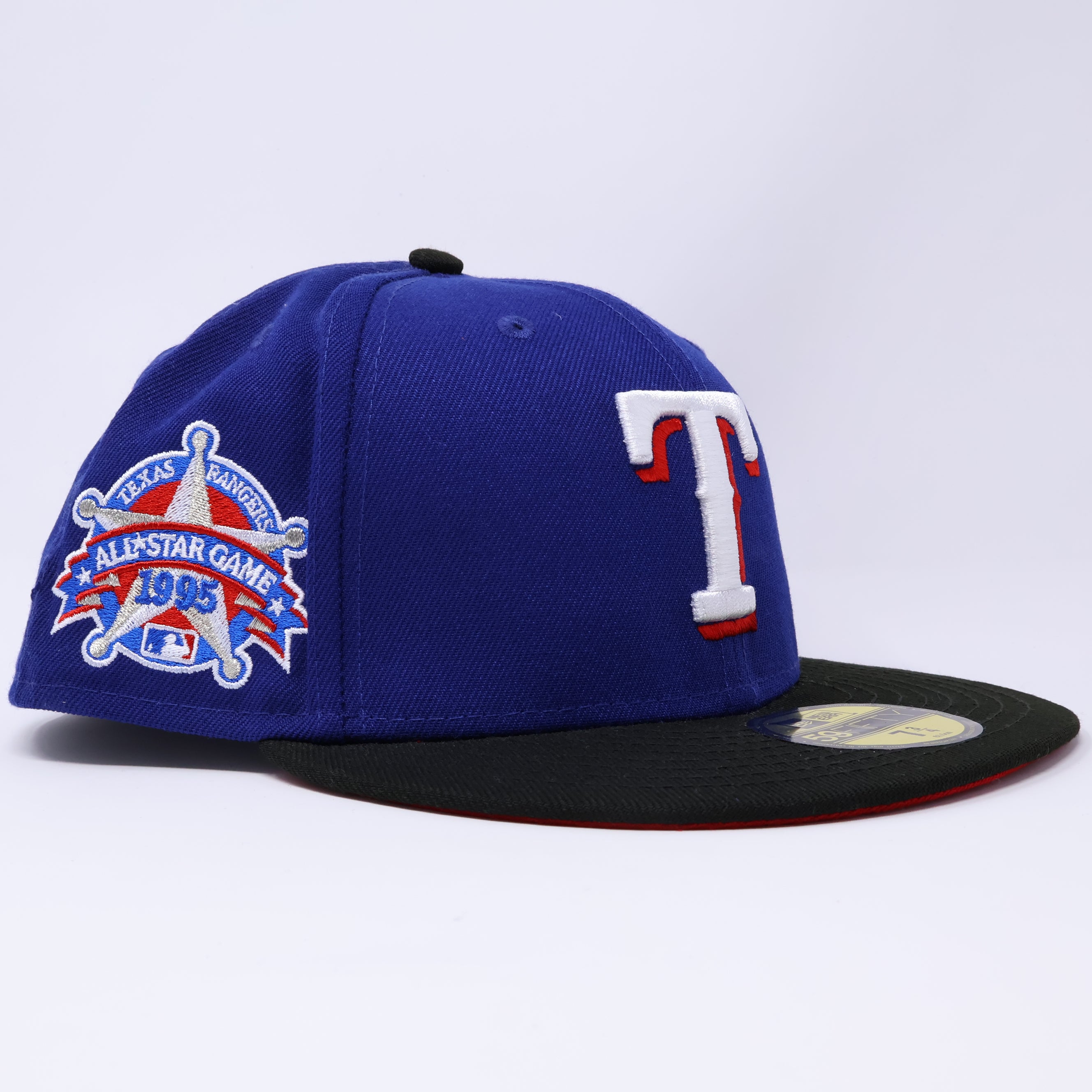 NWT 7 Blue Texas Rangers 1995 All Star Game 59fifty New Era Fitted Cap