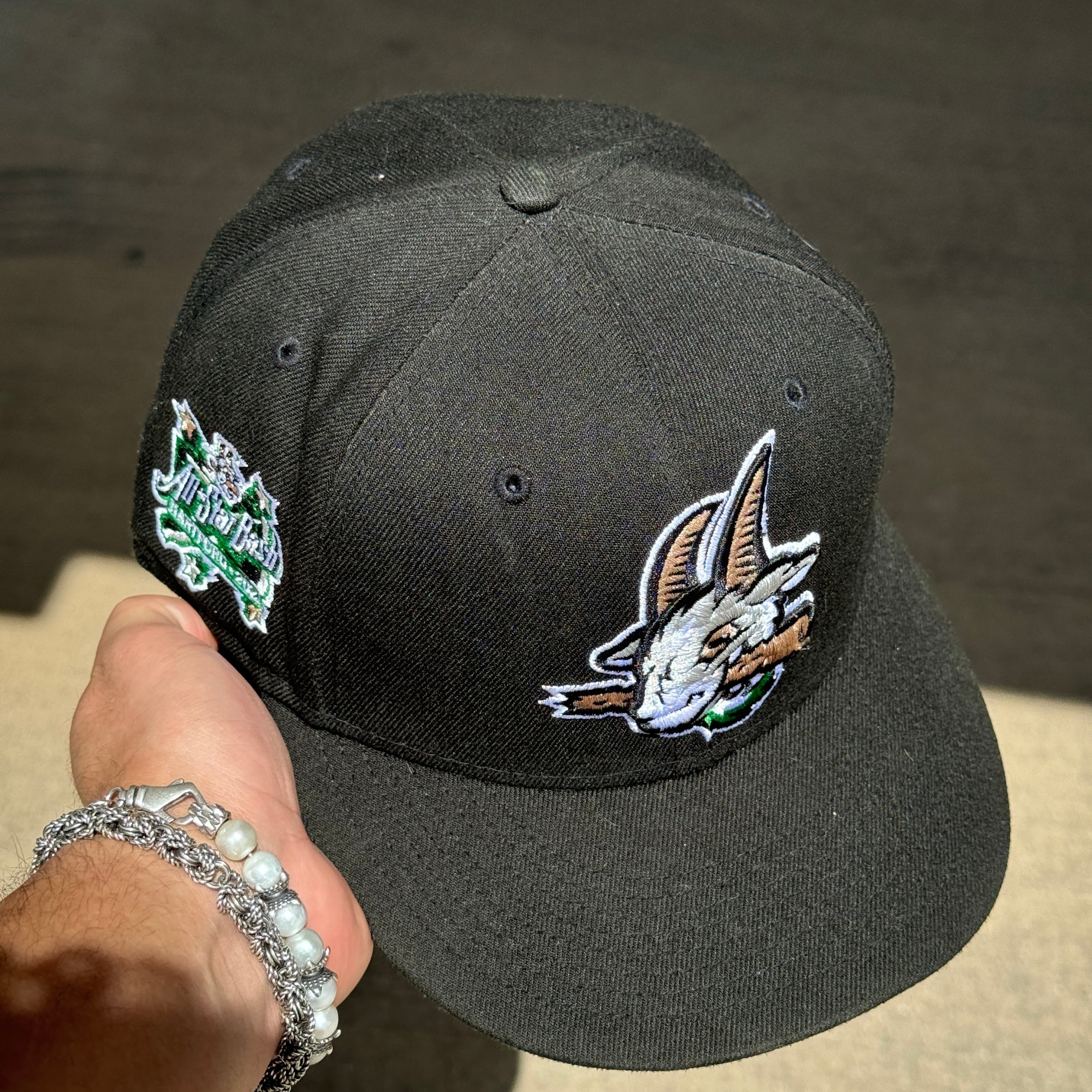 USED 3/8 Black Hartford Yard Goats All Star Bash  59fifty New Era Fitted Hat Cap