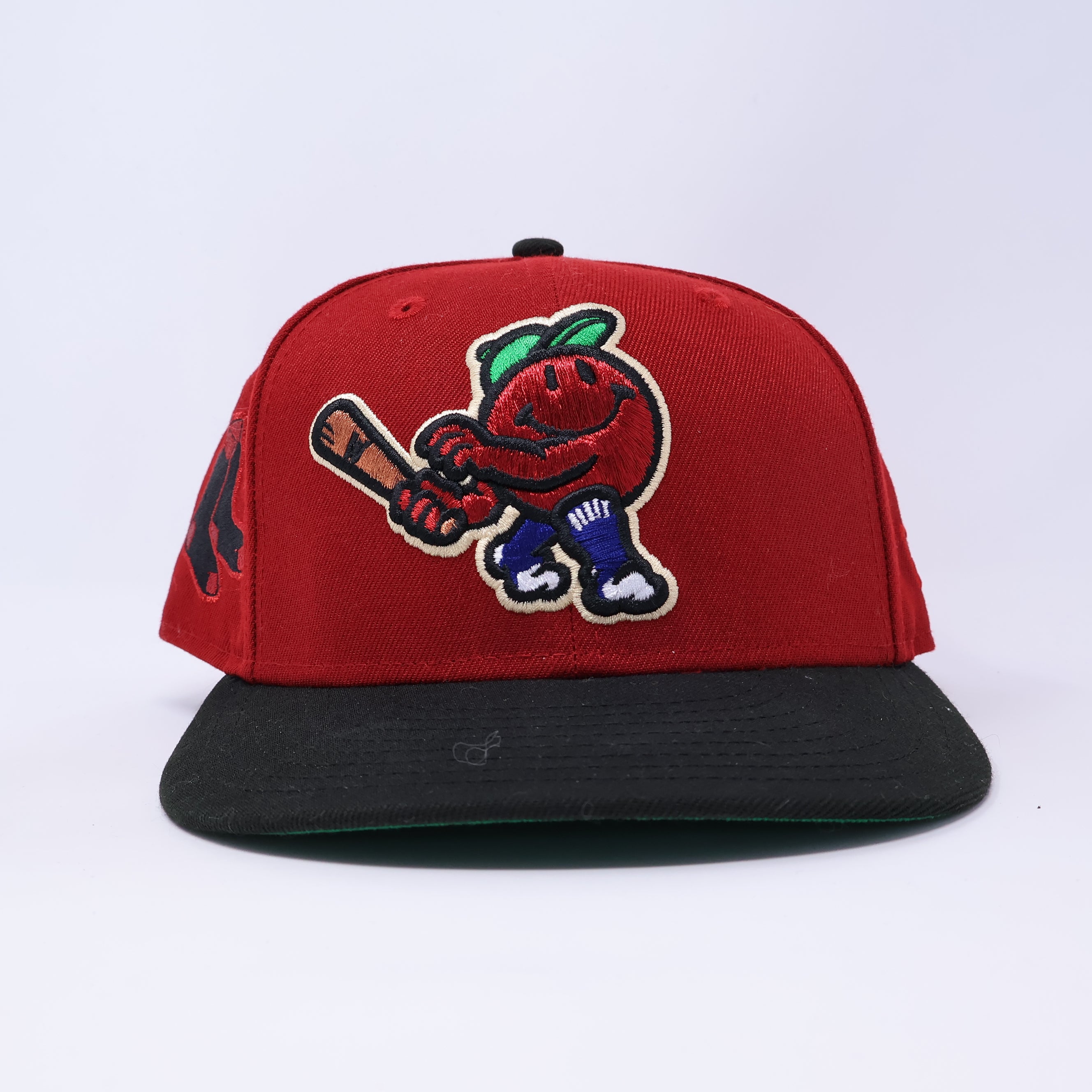 USED 1/2 Red Woo Sox Minor League 59fifty New Era Fitted Hat Cap