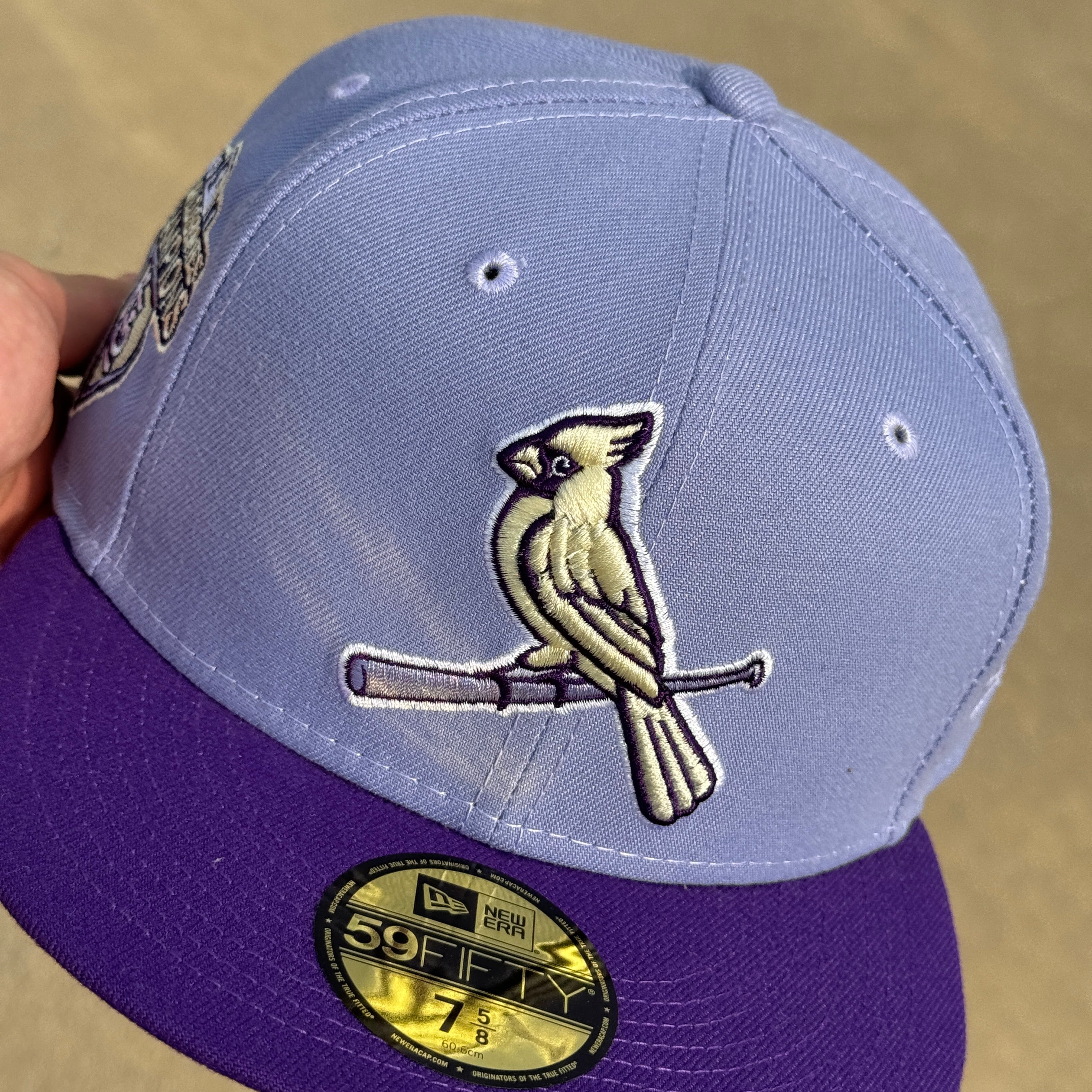 7 5/8 NEW Lavender St. Louis Cardinals World Series 59fifty New Era Fitted Hat Cap