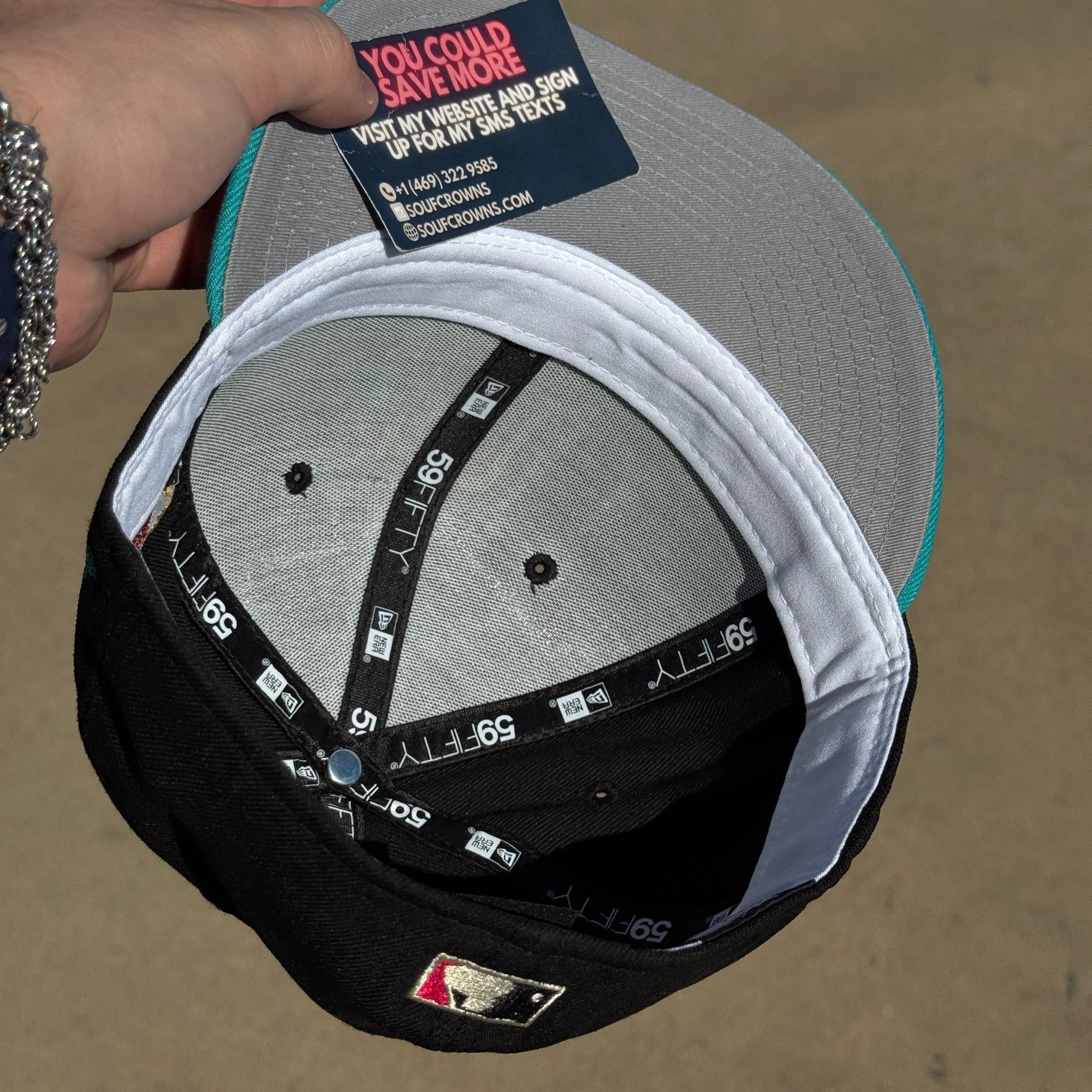 USED 1/8 Black Minnesota Twins 40th Season 59fifty New Era Fitted Hat Cap