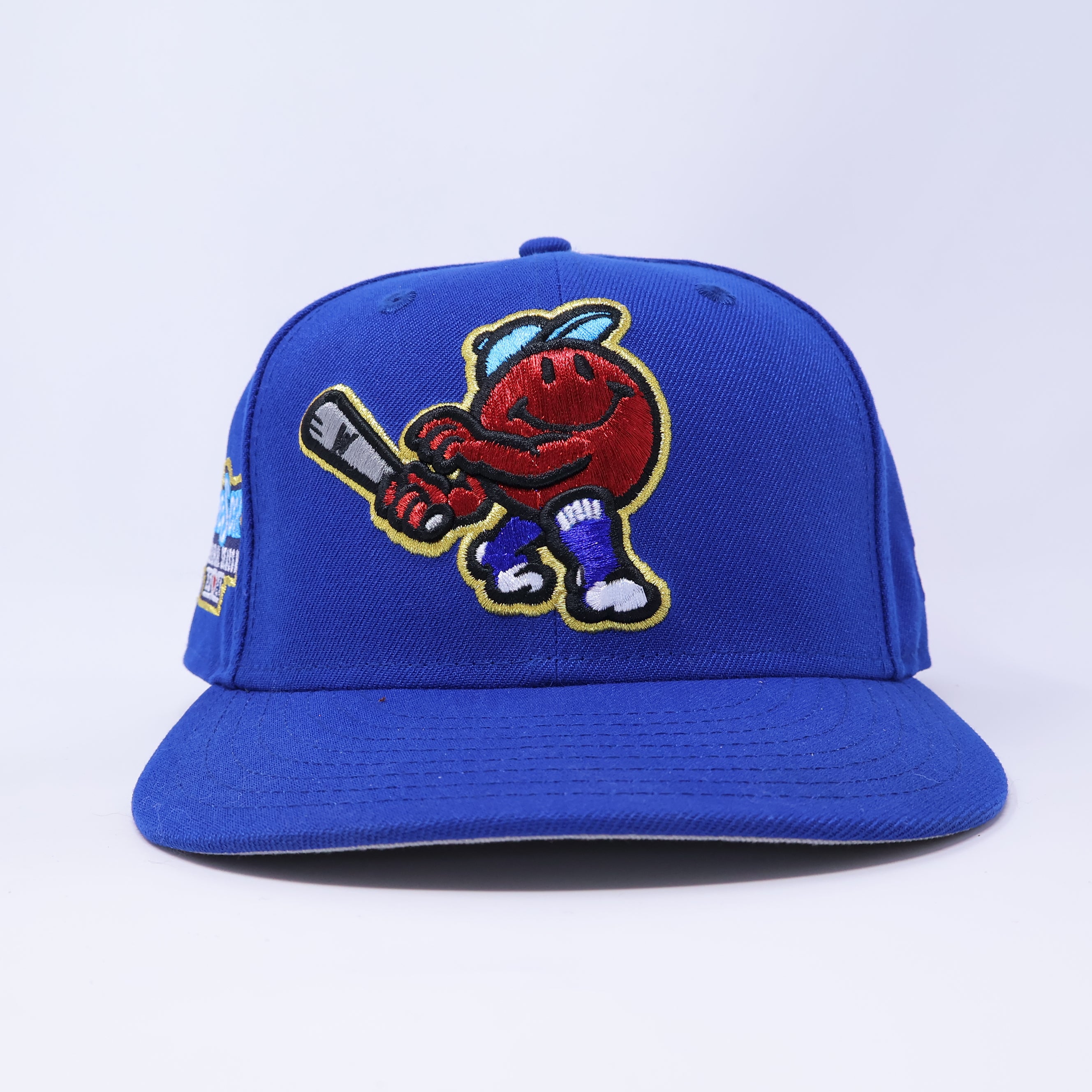USED 1/2 Blue Woo Sox Minor League 59fifty New Era Fitted Hat Cap