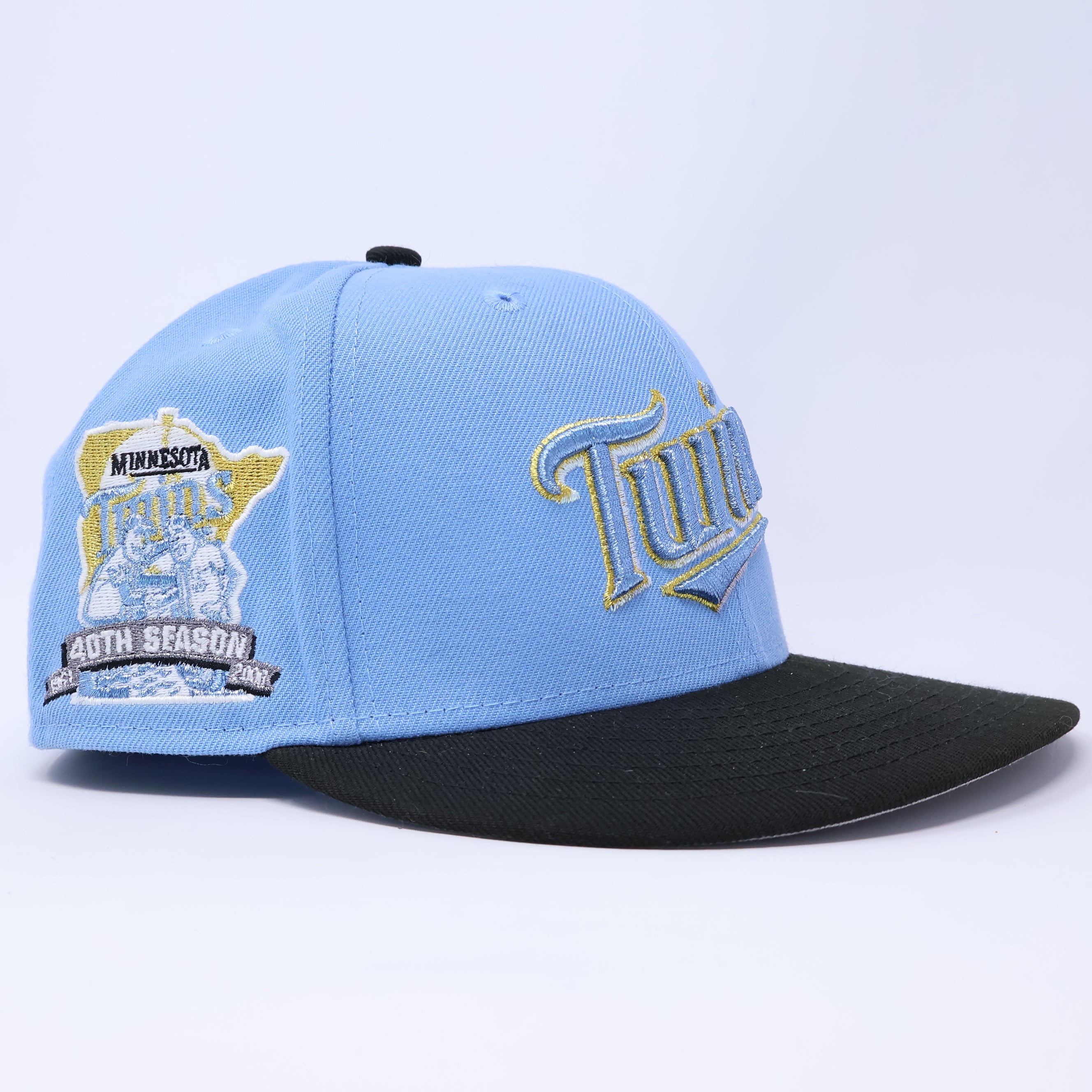 USED 3/8 Blue Minnesota Twins 40th Season 59fifty New Era Fitted Hat Cap
