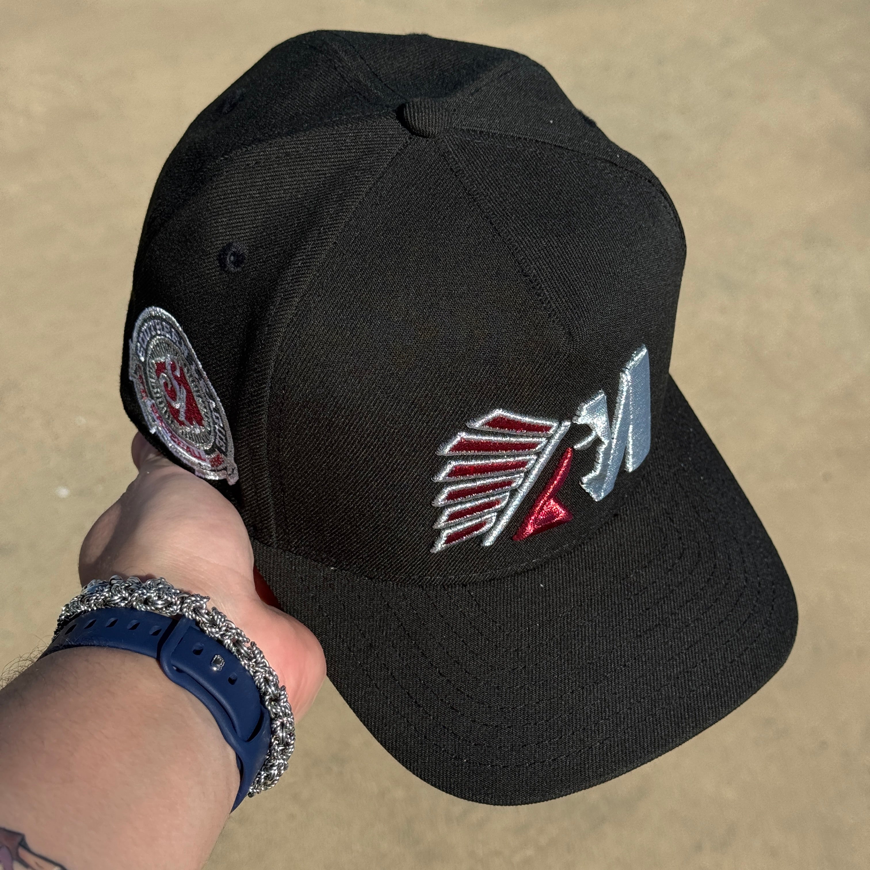 USED 1/8 Black Memphis Chicks Southern League 59fifty A-Frame New Era Fitted Hat Cap