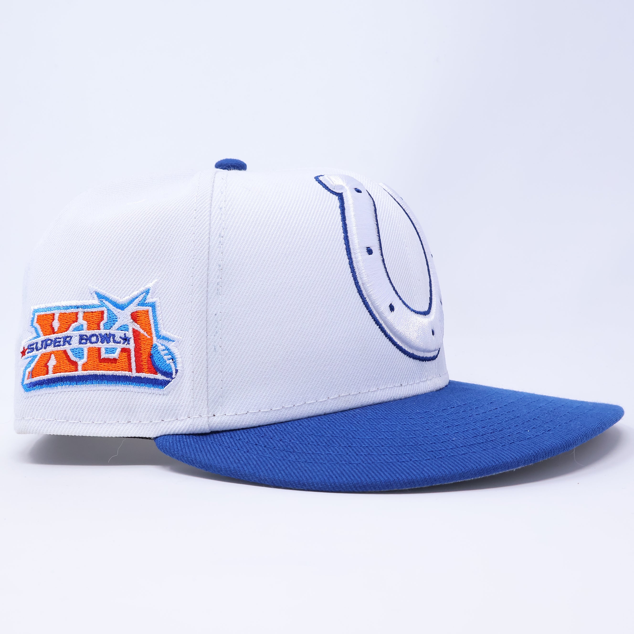 USED 1/4 White Indianapolis Colts NFL 59fifty New Era Fitted Hat Cap