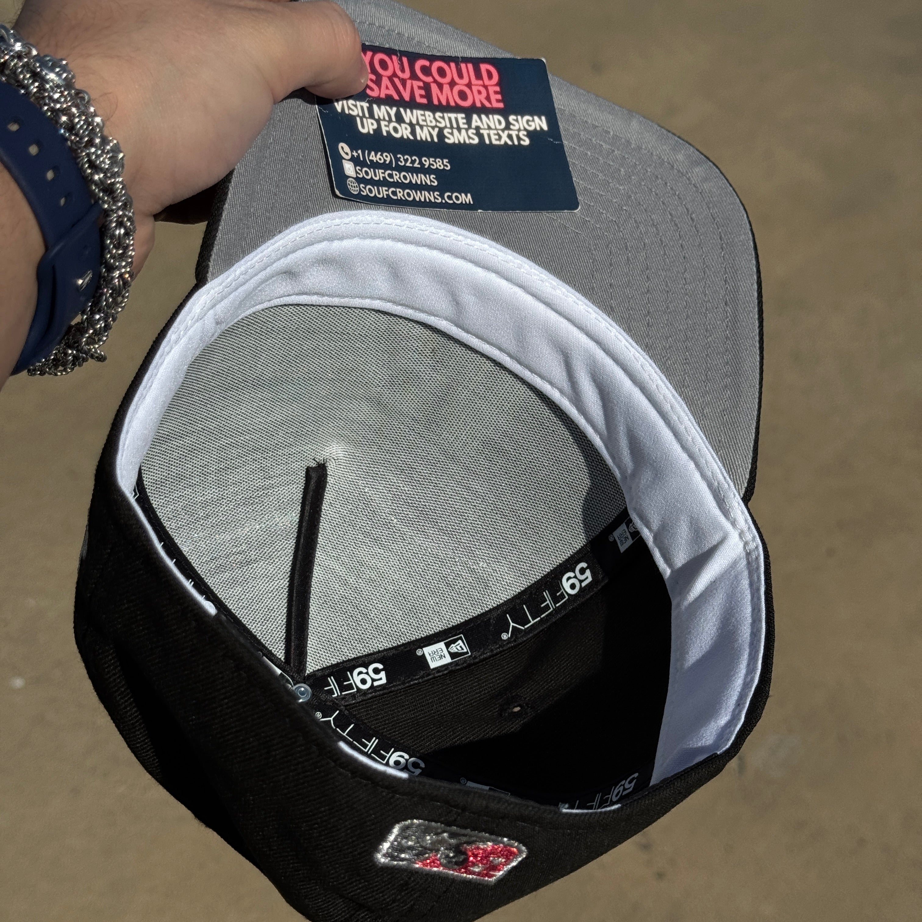 USED 1/8 Black Memphis Chicks Southern League 59fifty A-Frame New Era Fitted Hat Cap